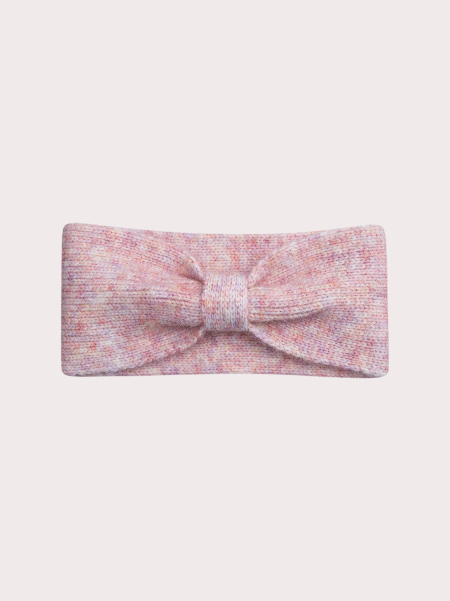 Bandeau en maille rose pour fille