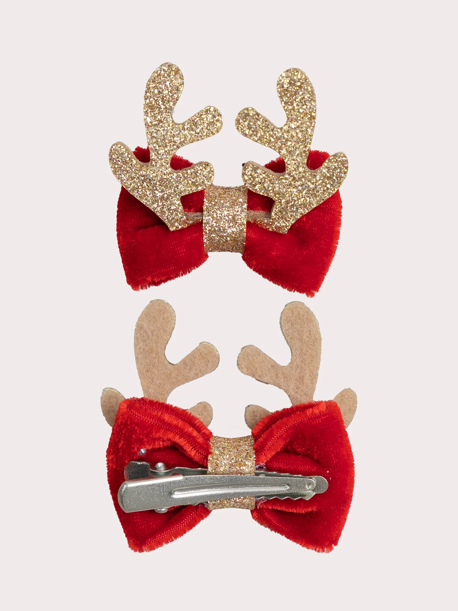 Lot de 2 barrettes fantaisie Noël pour fille - Image 2