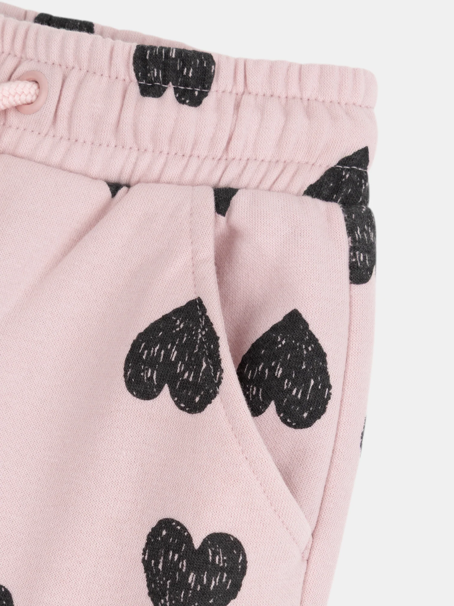 Bas de jogging rose imprimé coeur pour fille - Image 4