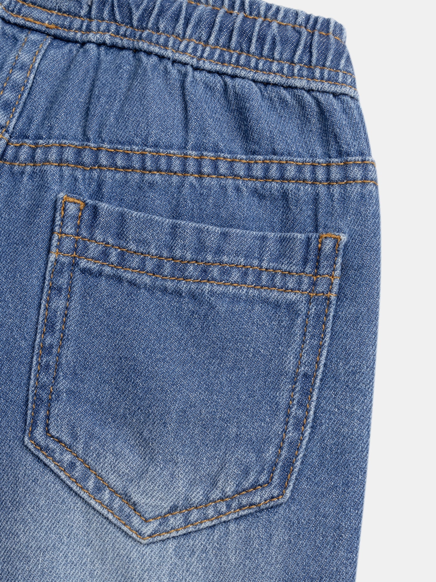 Bermuda en denim bleu porte clé tigre pour garçon - Image 4