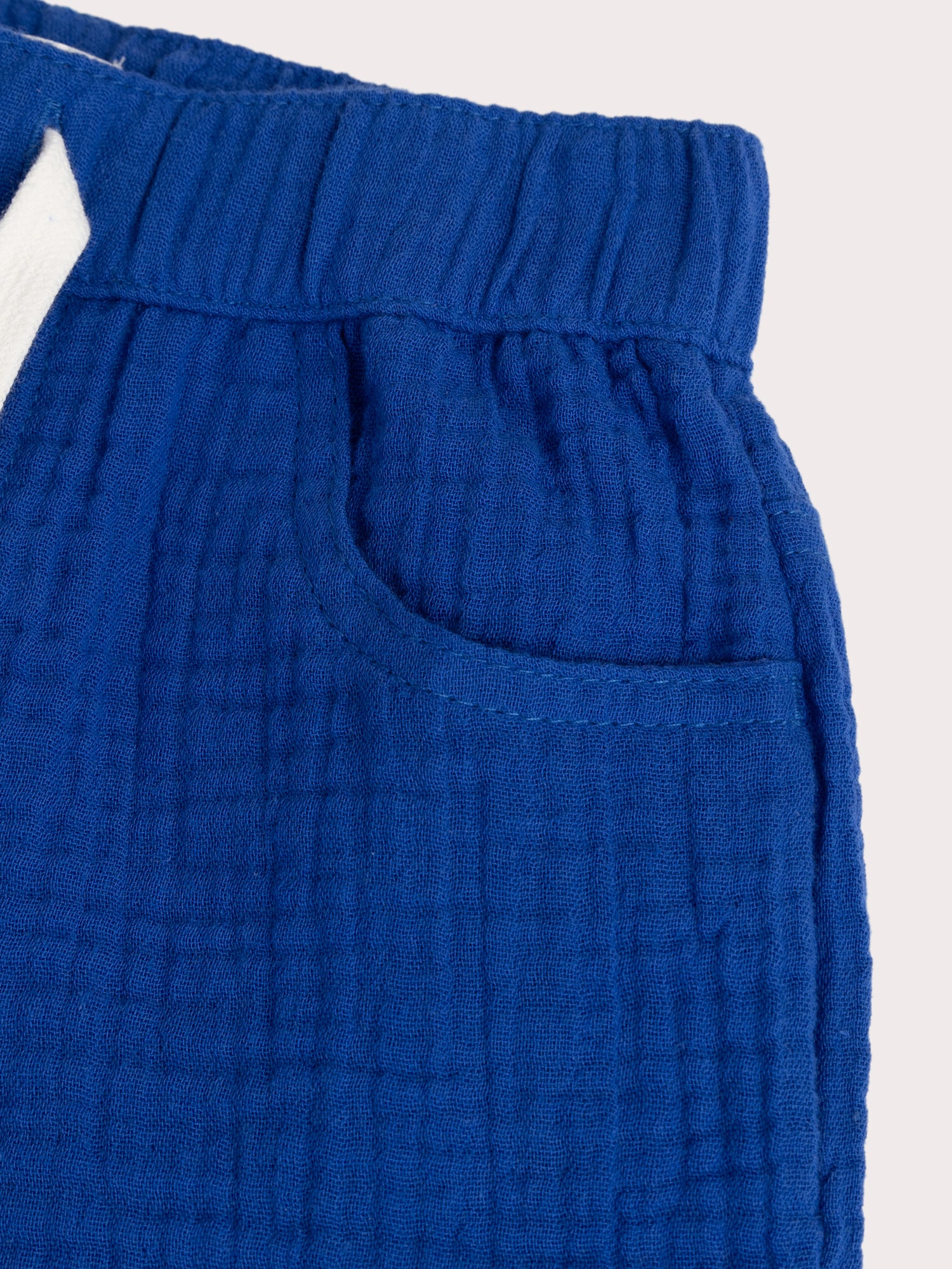 Bermuda bleu en gaze de coton - Image 3