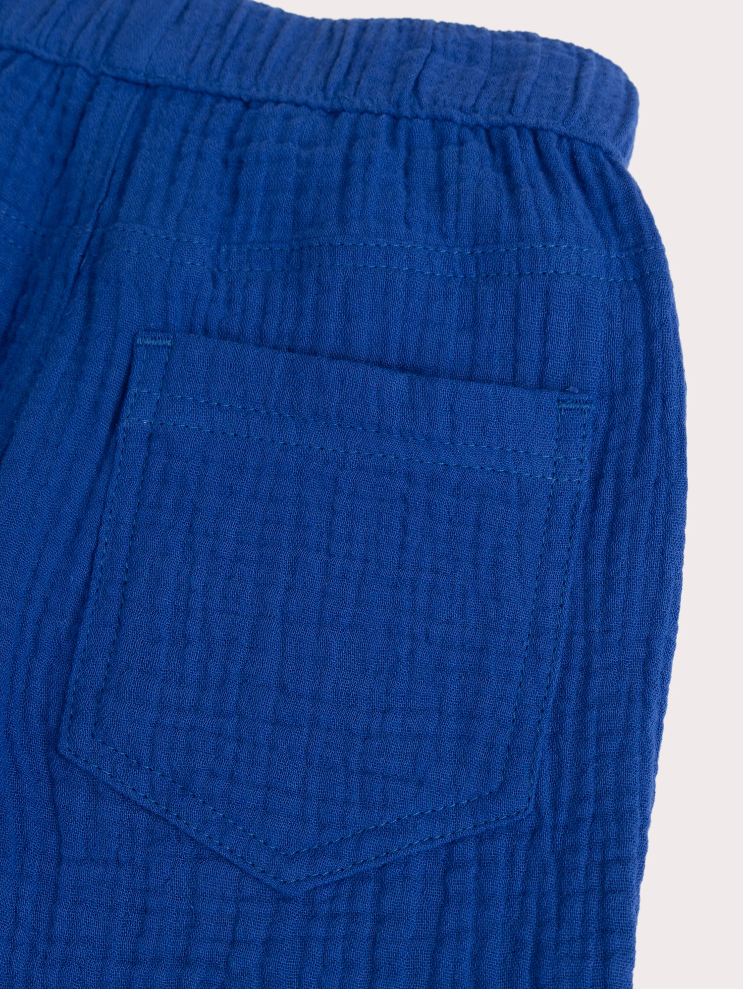Bermuda bleu en gaze de coton - Image 4