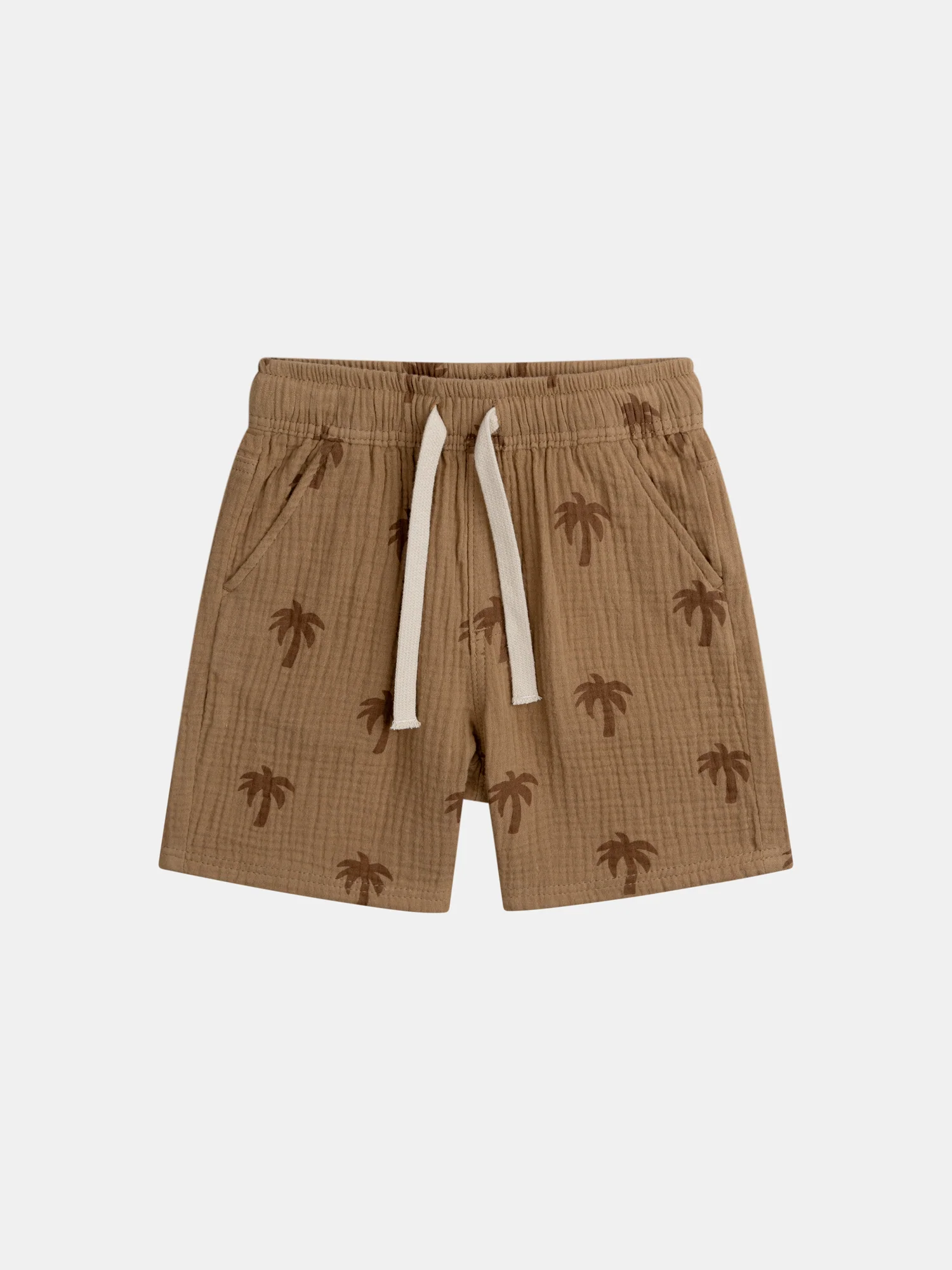 Bermuda marron à imprimé palmiers pour garçon