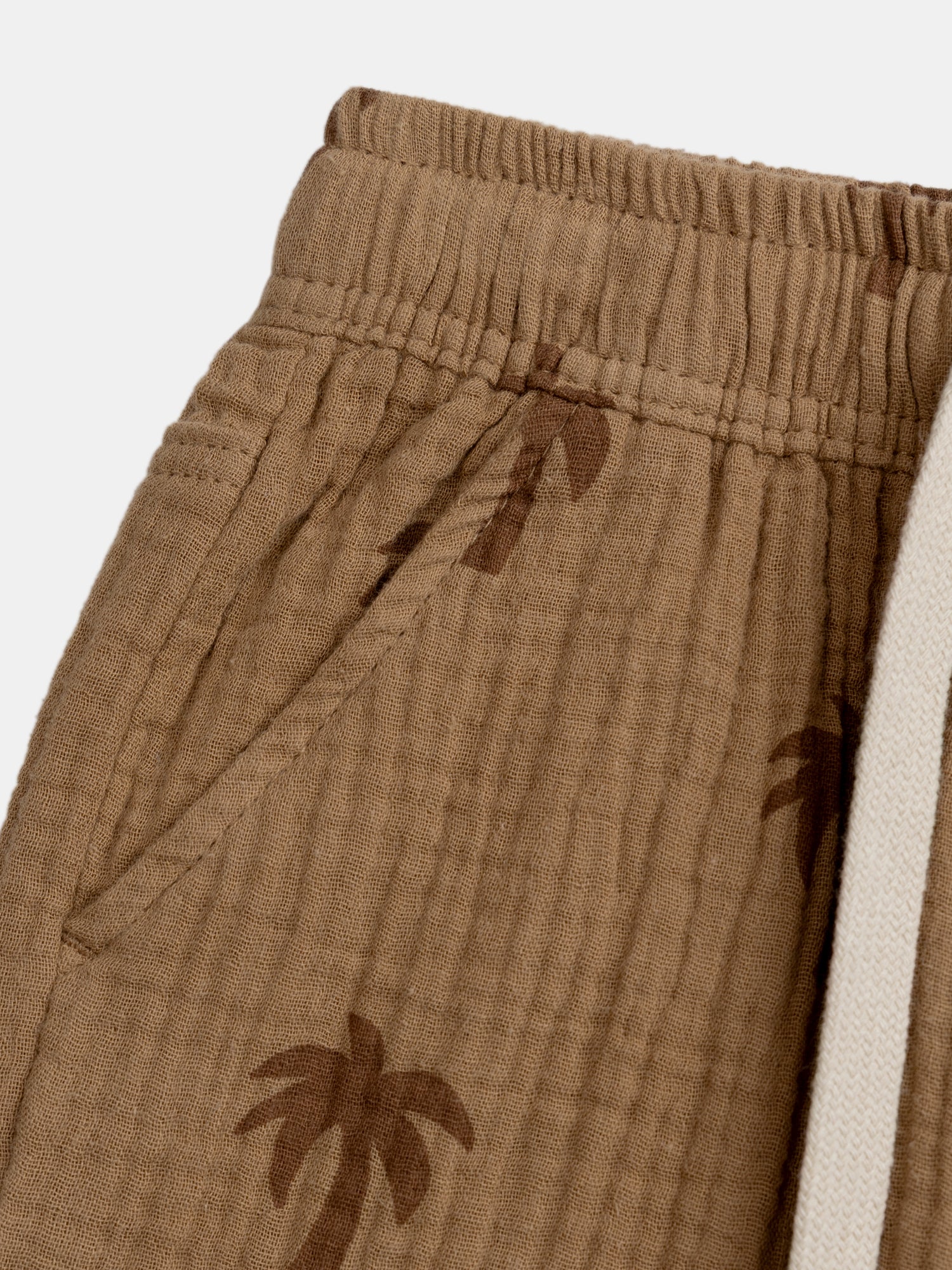 Bermuda marron à imprimé palmiers pour garçon - Image 4