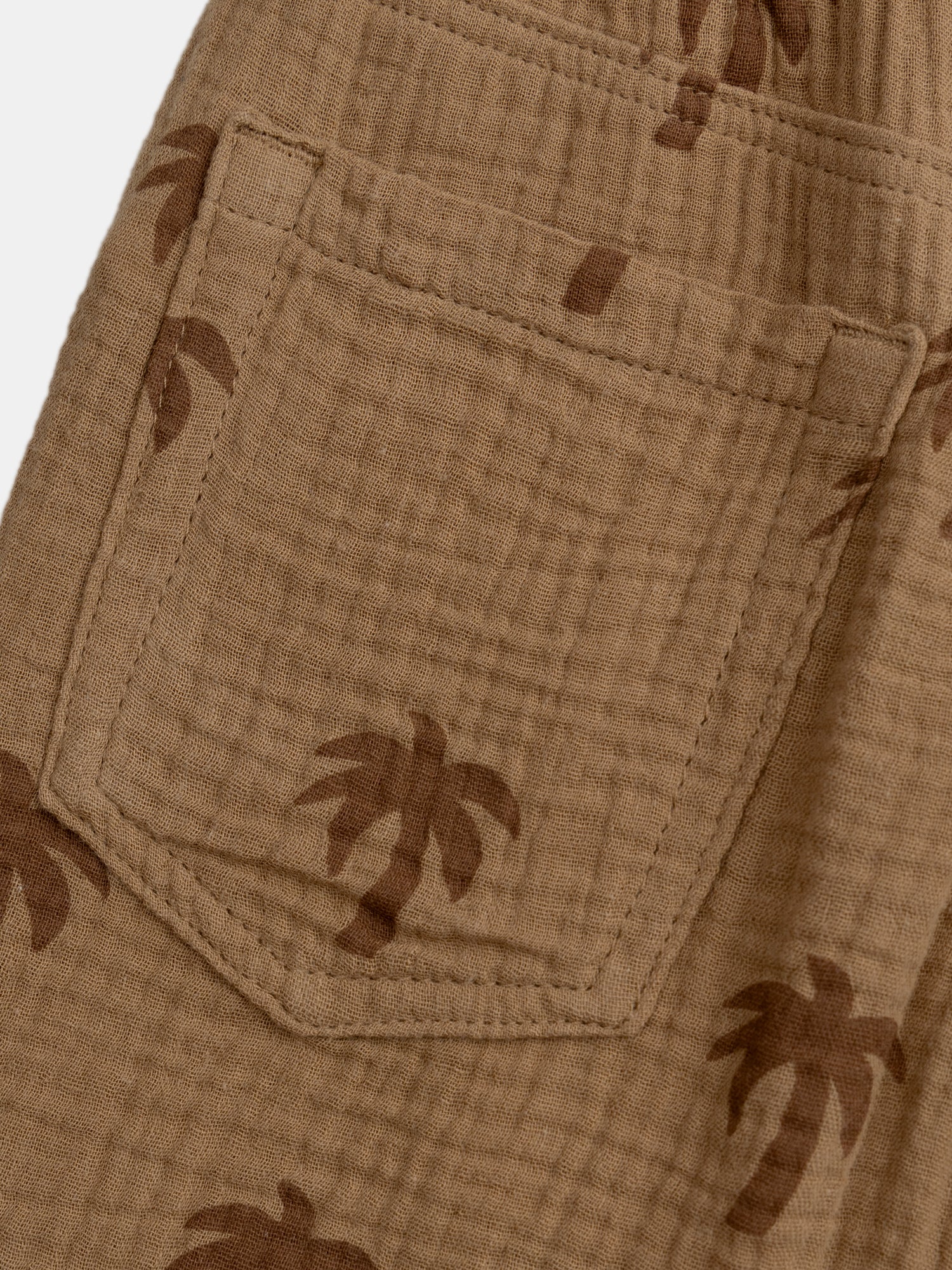 Bermuda marron à imprimé palmiers pour garçon - Image 5