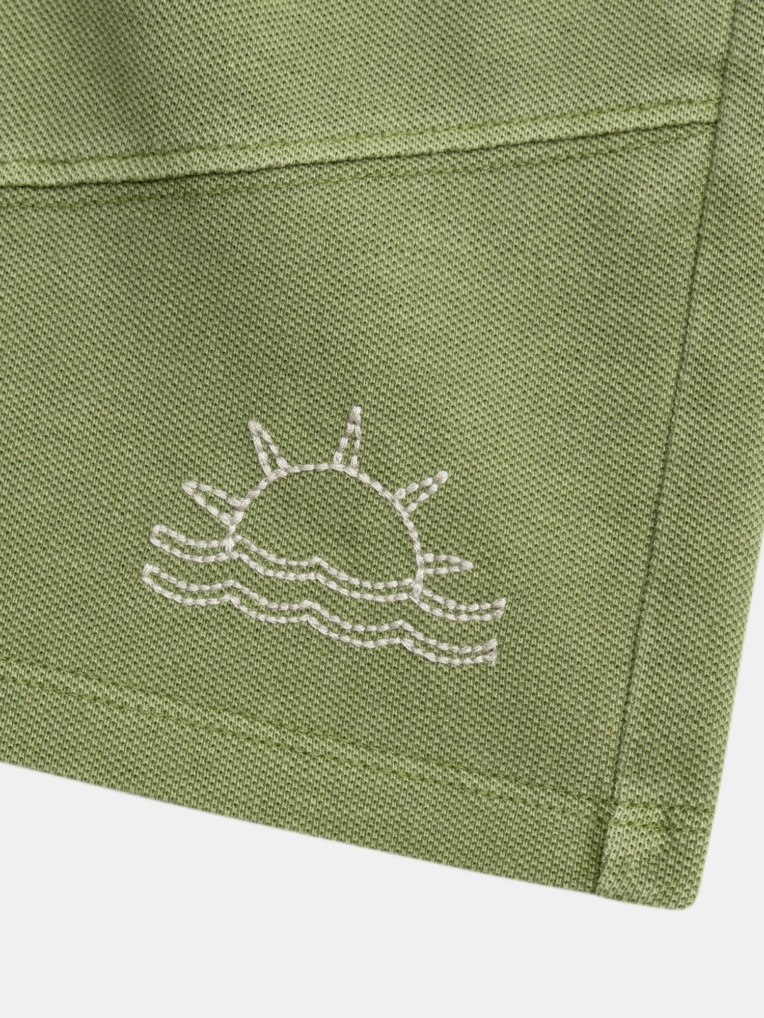 Bermuda vert broderie soleil pour garçon - Image 5