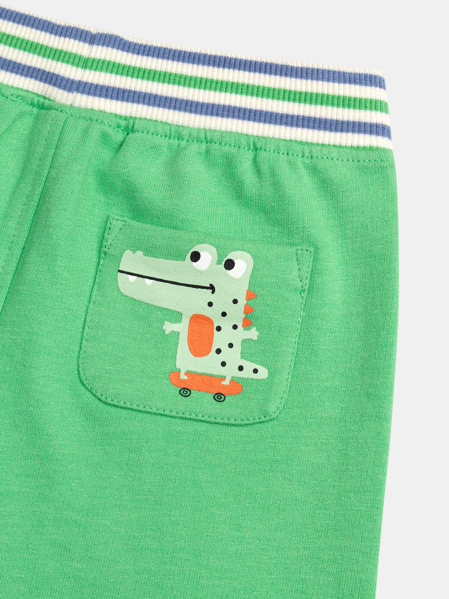 Bermuda vert chance à motif "Croco Skater" pour bébé garçon - Image 3