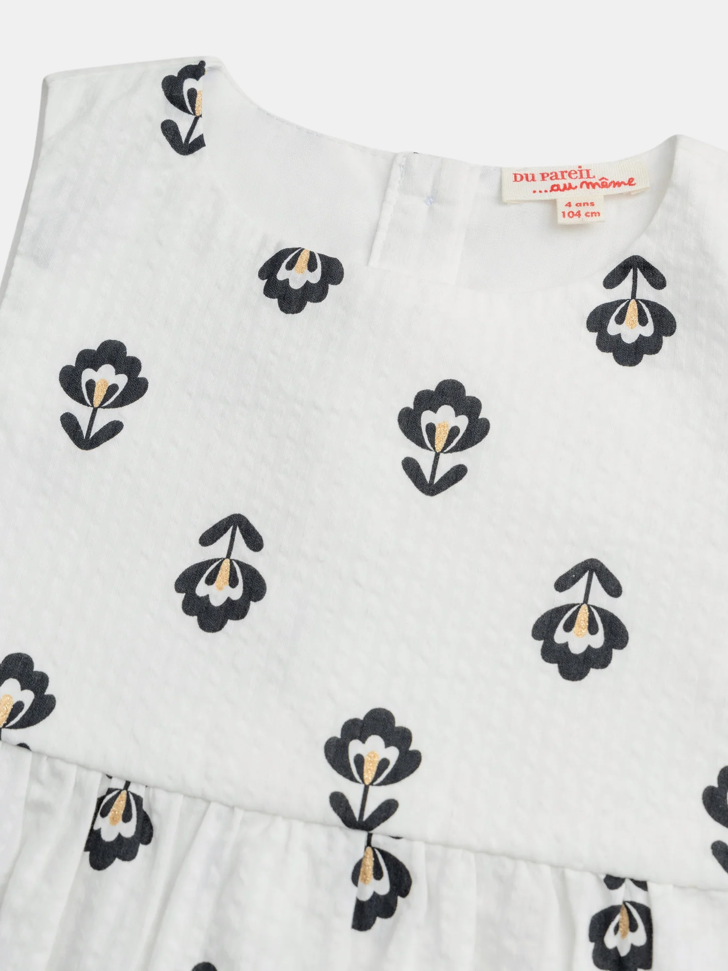 Blouse écrue à imprimé fleurs pour fille - Image 3