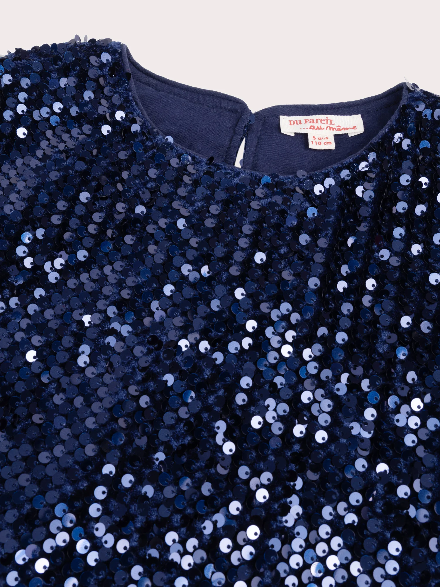 Blouse en sequins avec manches en organza pour fille - Image 2