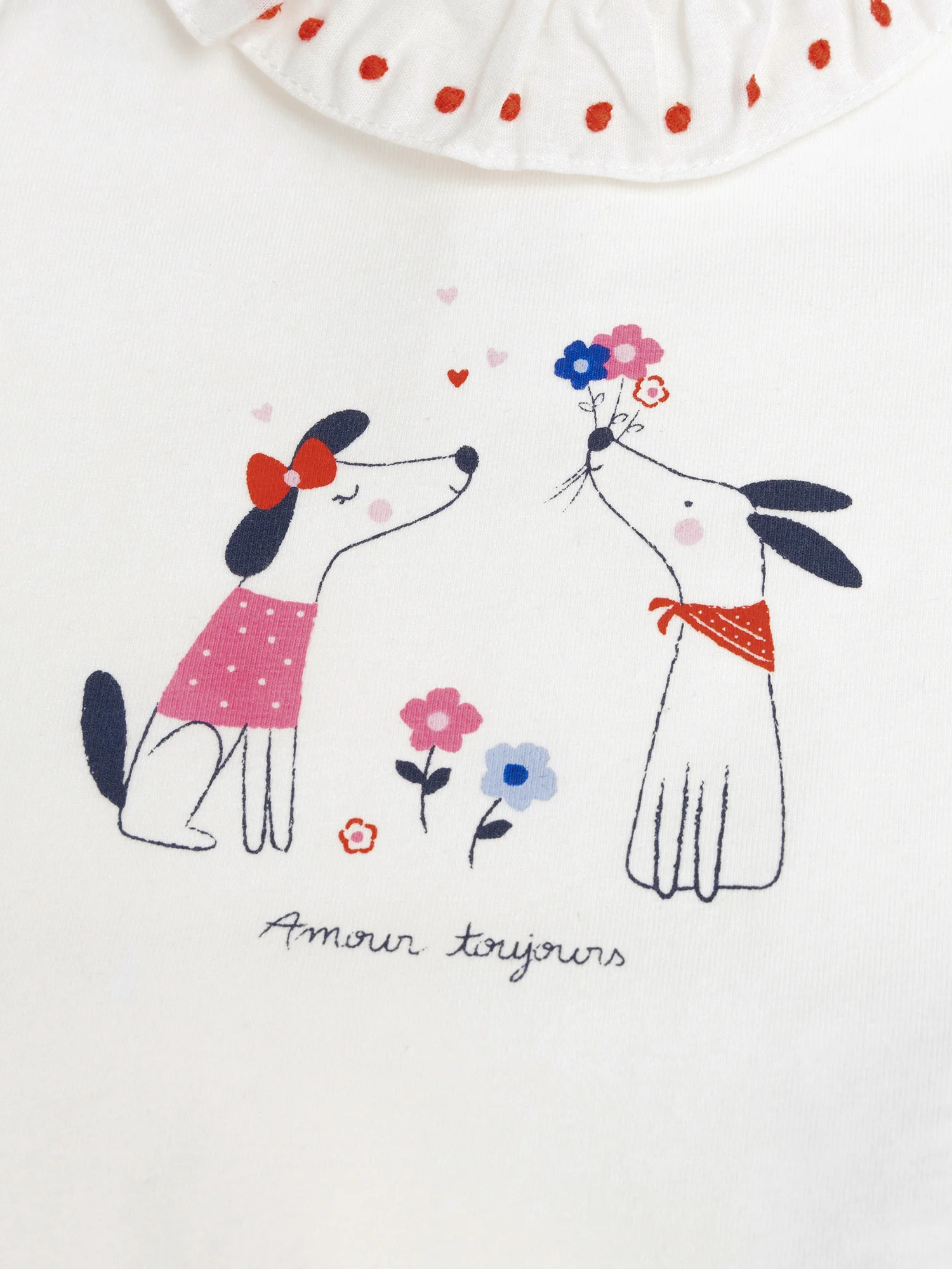 Body à col écru pour bébé fille - Image 3