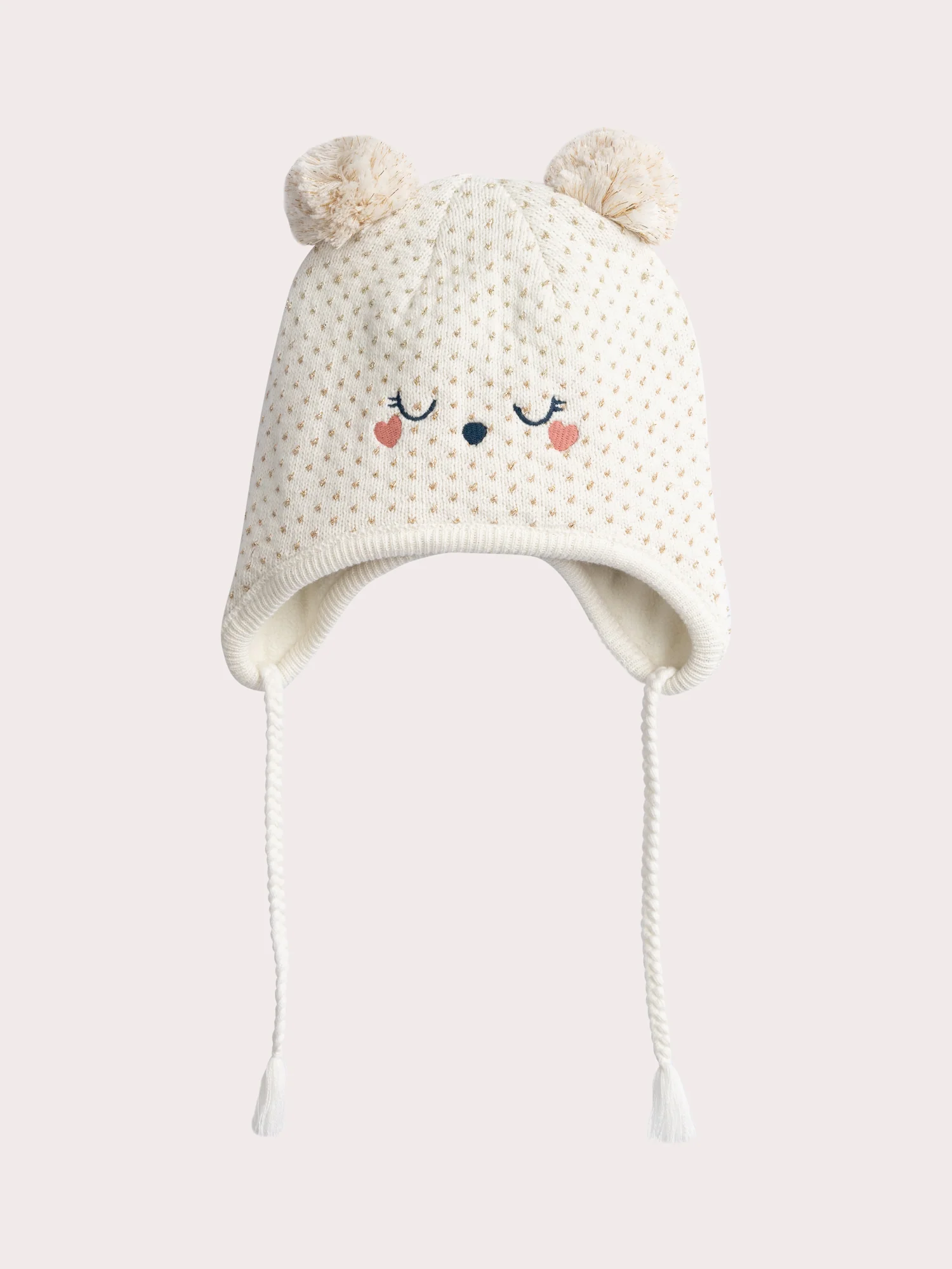 Bonnet à motif cœur pour bébé fille