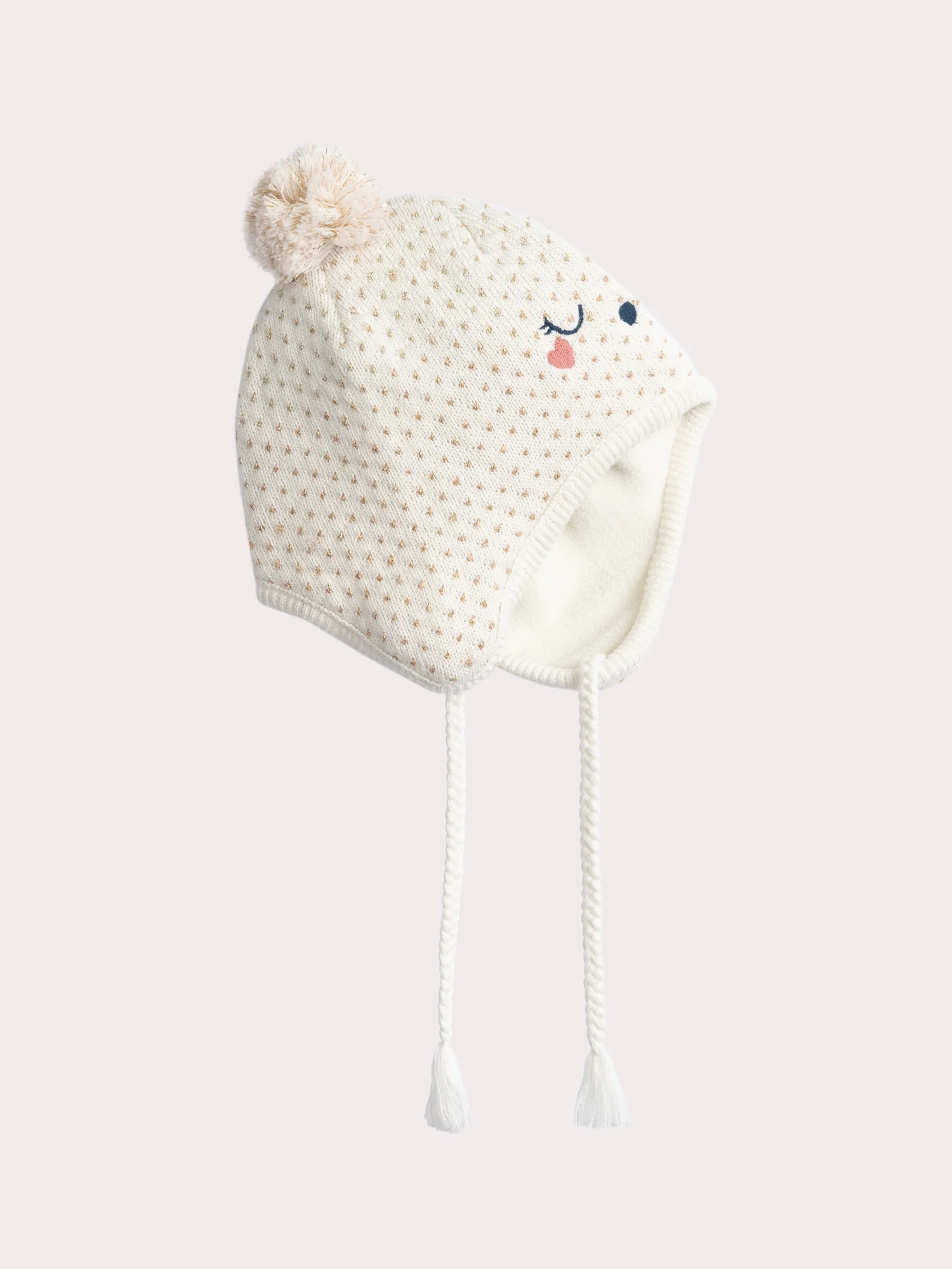 Bonnet à motif cœur pour bébé fille - Image 2