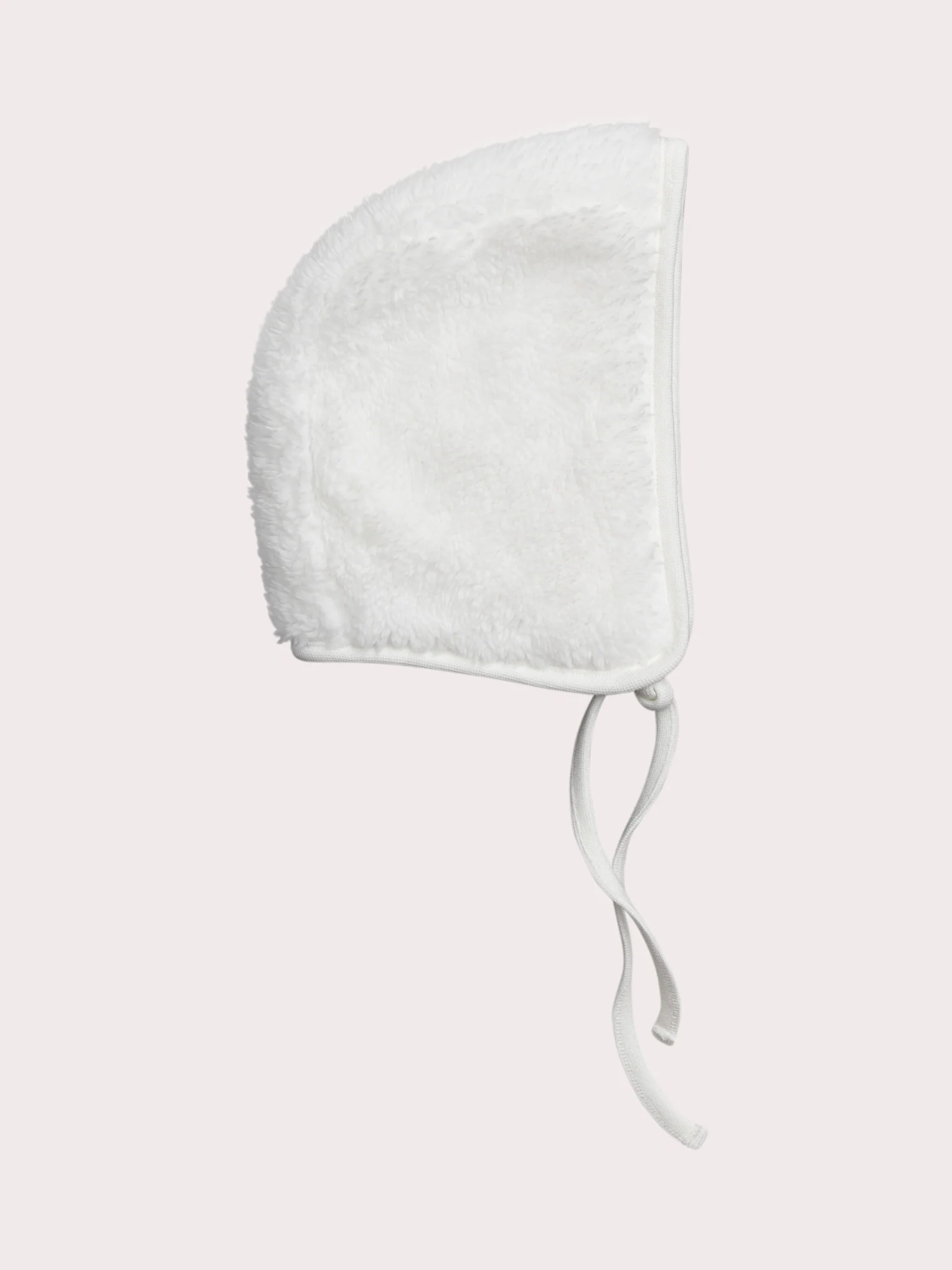 Bonnet blanc de naissance en sherpa - Image 2