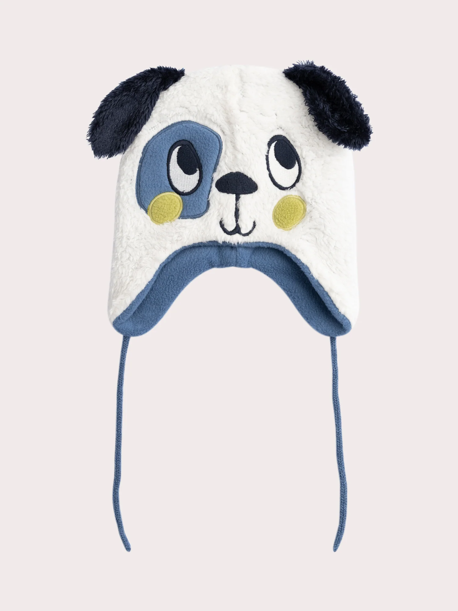 Bonnet écru animation chiot pour bébé garçon