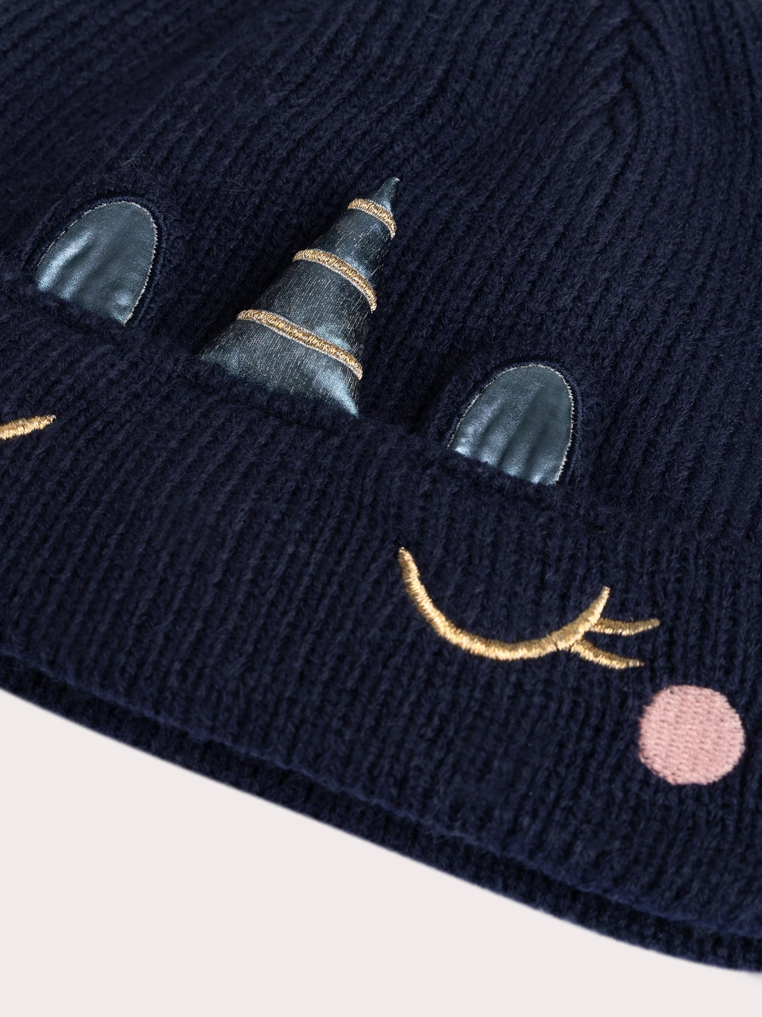 Bonnet marine à motif licorne pour fille - Image 2