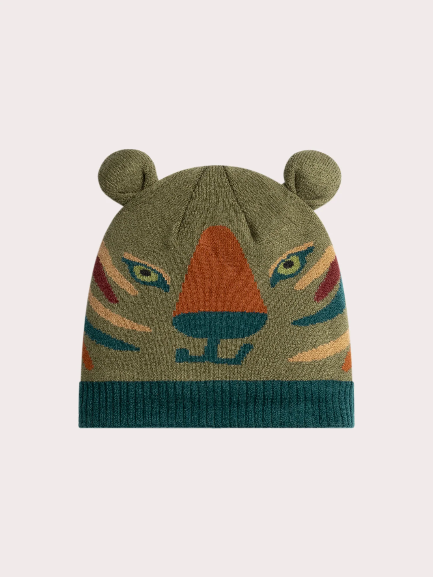 Bonnet vert animation tigre pour garçon