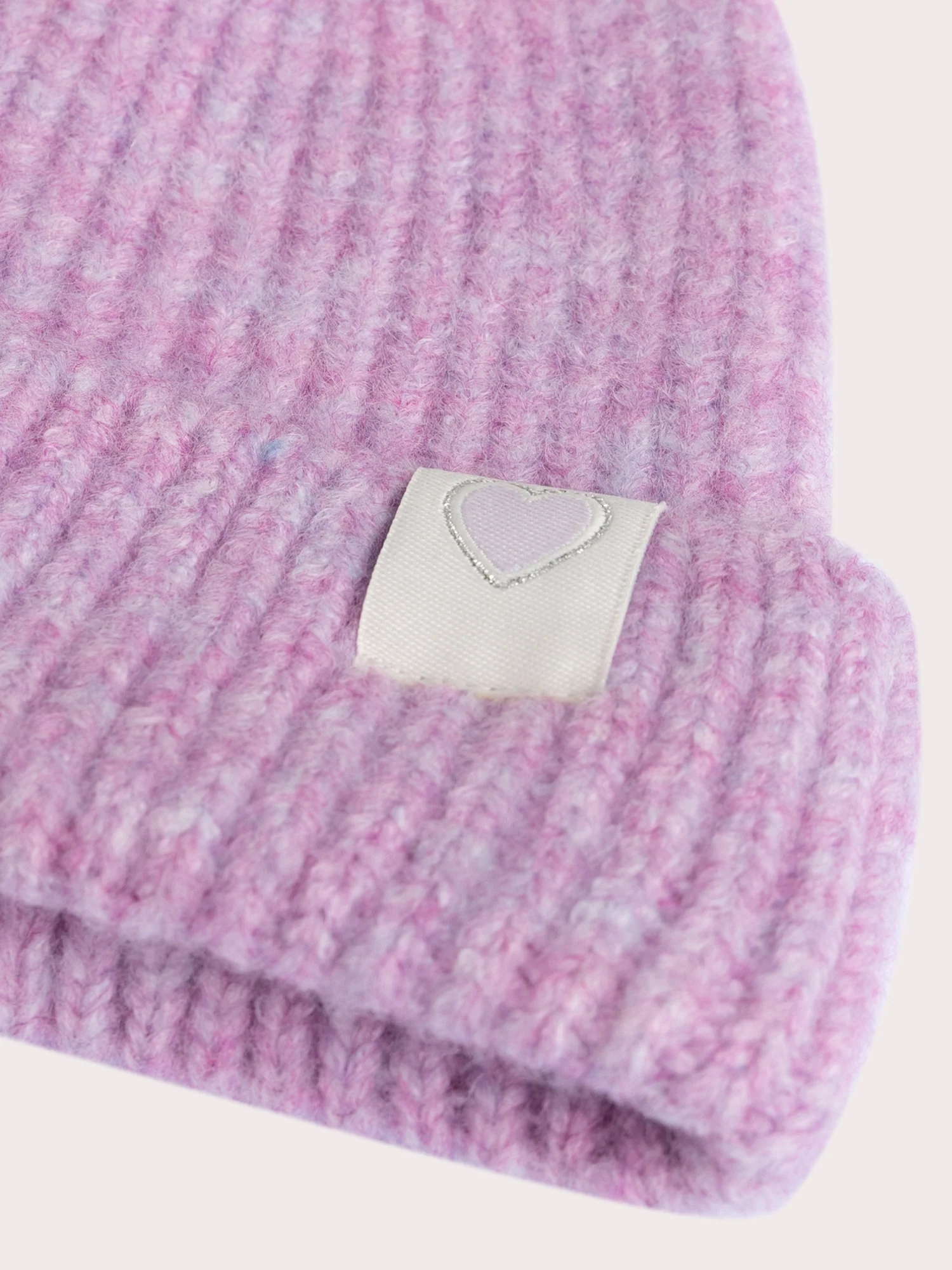 Bonnet violet chiné pour fille - Image 2