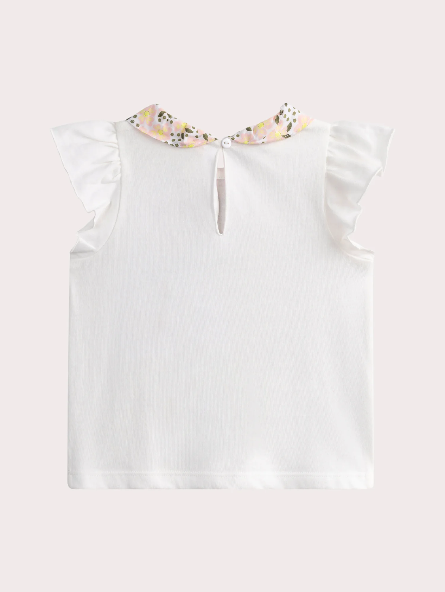Brassière à col en voile écru bébé fille - Image 3