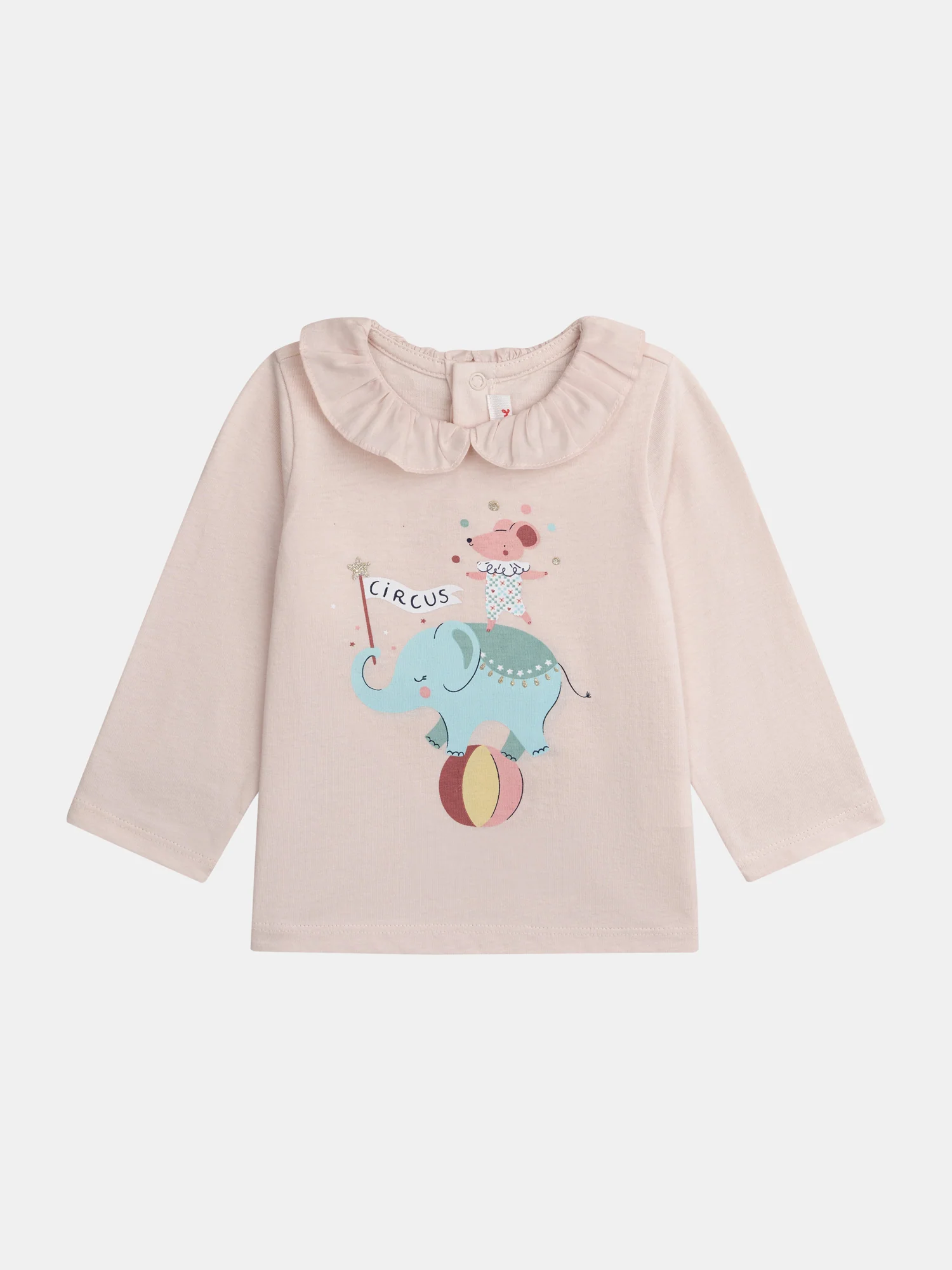 Brassière à col volanté rose poudré pour bébé fille