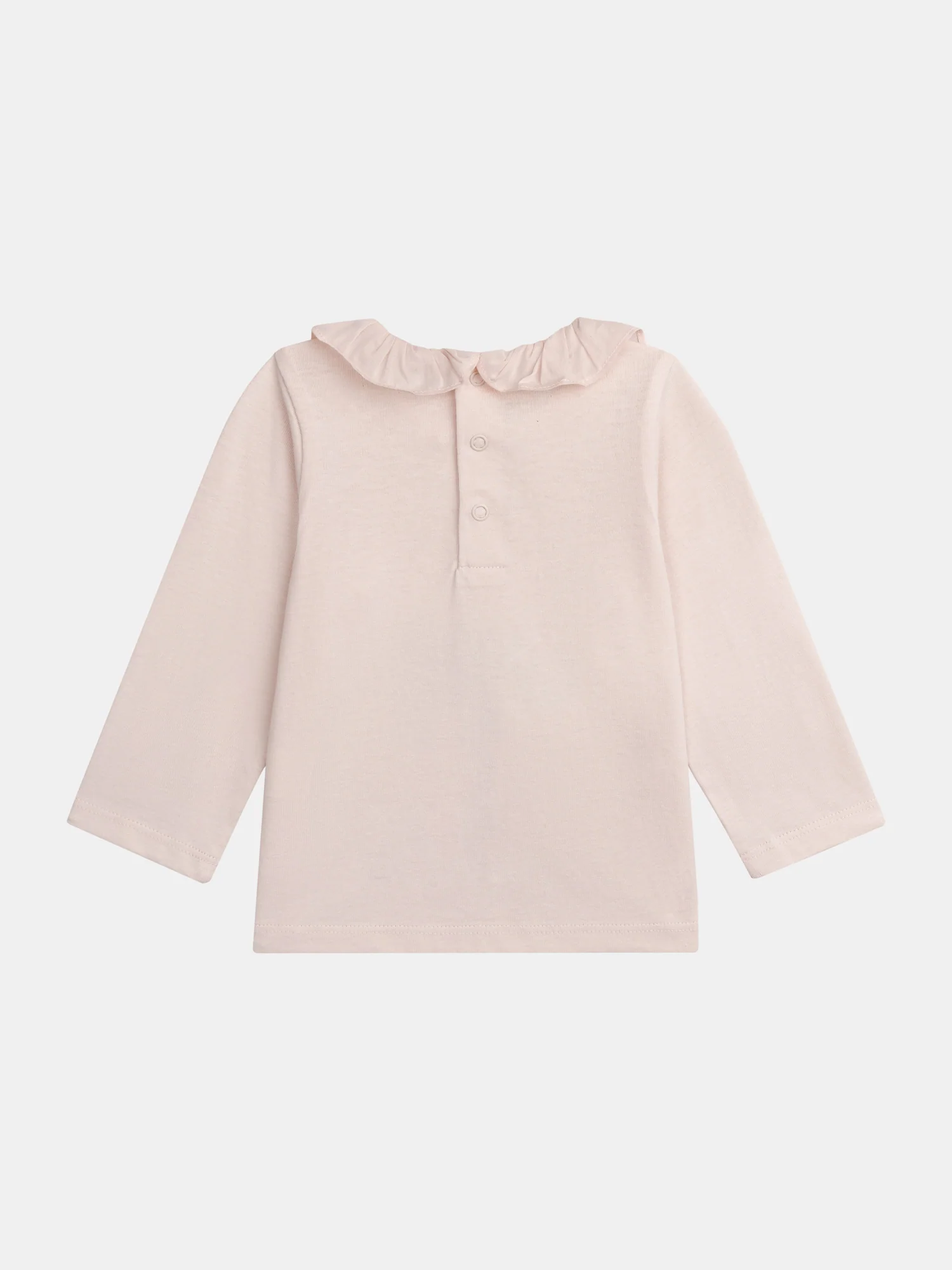 Brassière à col volanté rose poudré pour bébé fille - Image 3