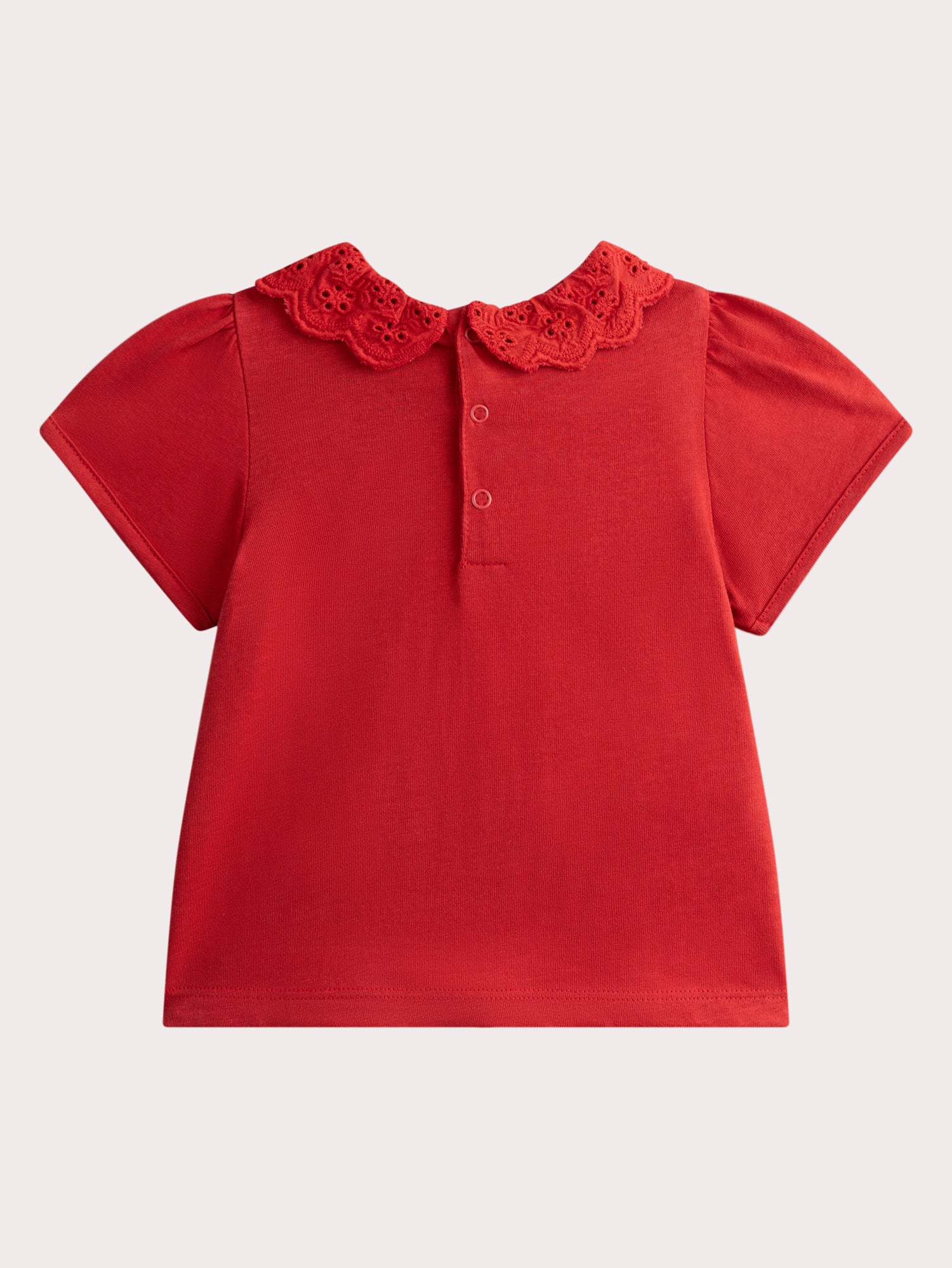 Brassière rouge manches courtes pour bébé fille - Image 3