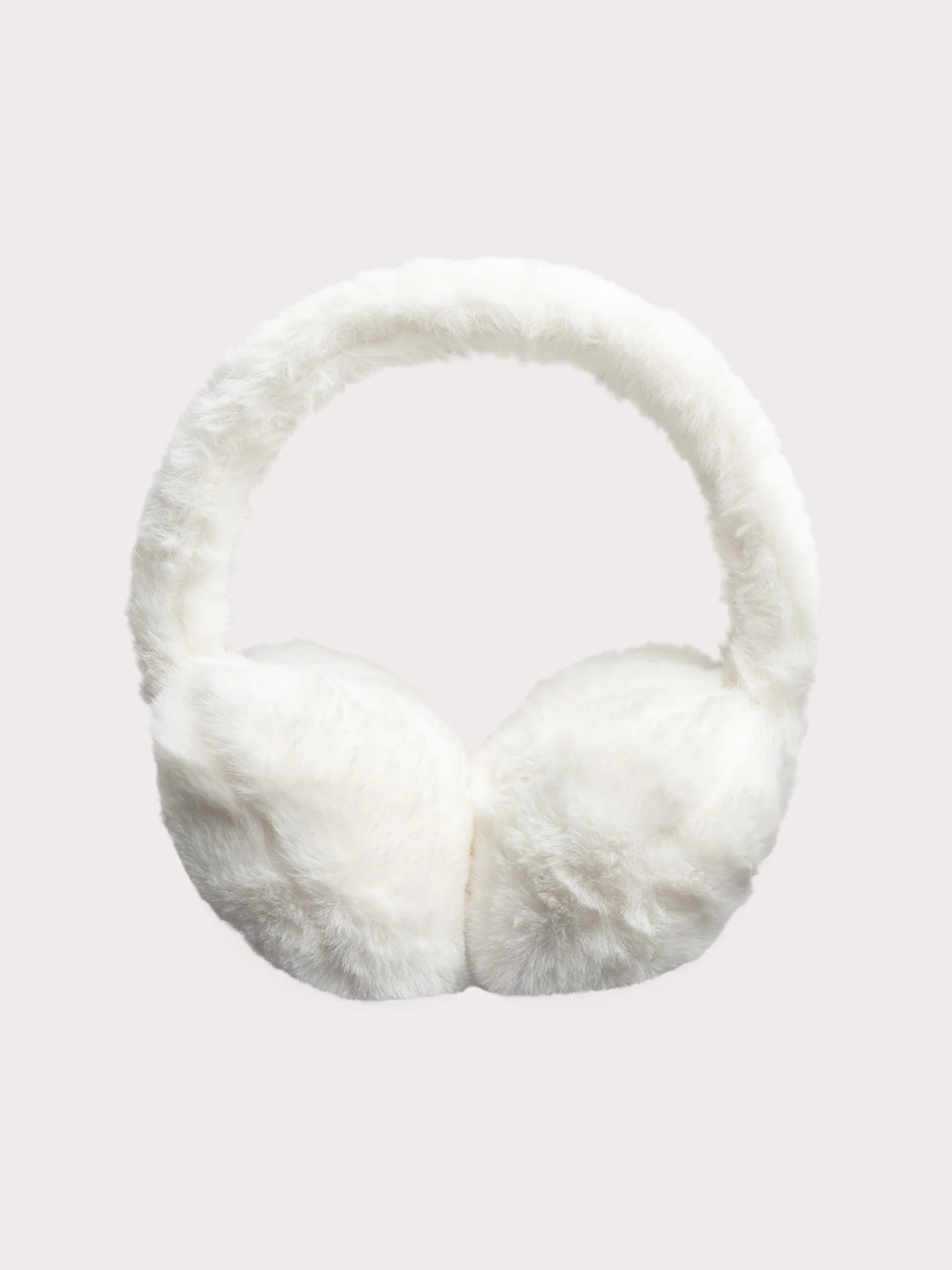 Cache-oreilles écru motif cœur pour fille