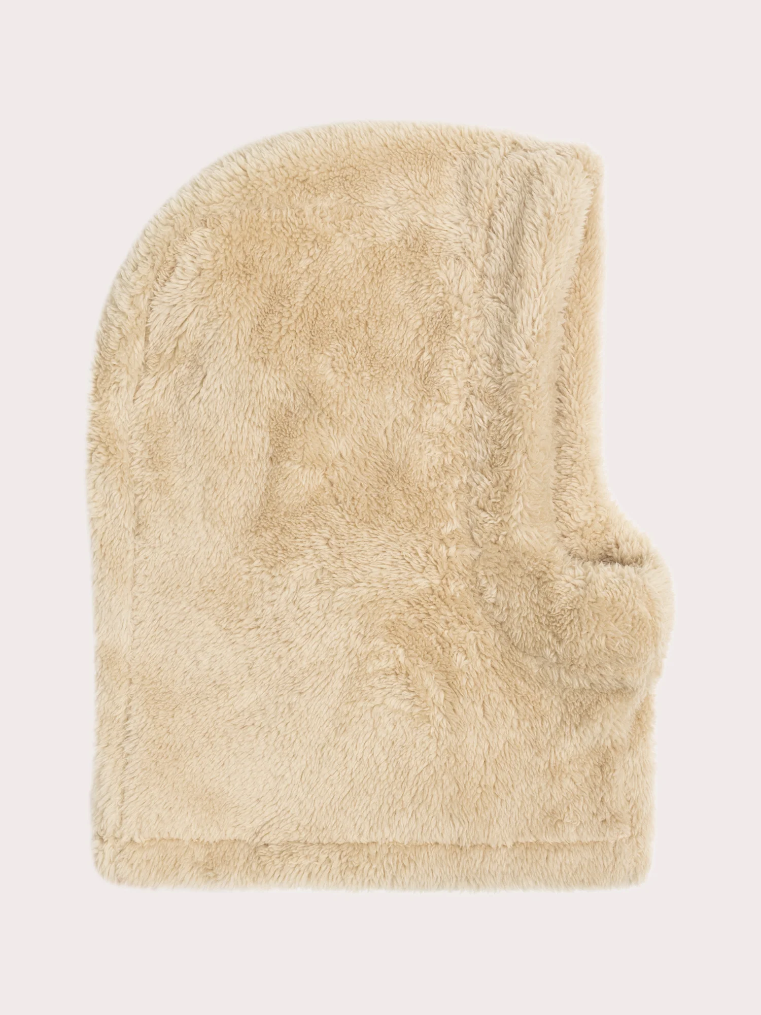 Cagoule beige en fausse fourrure mixte - Image 2