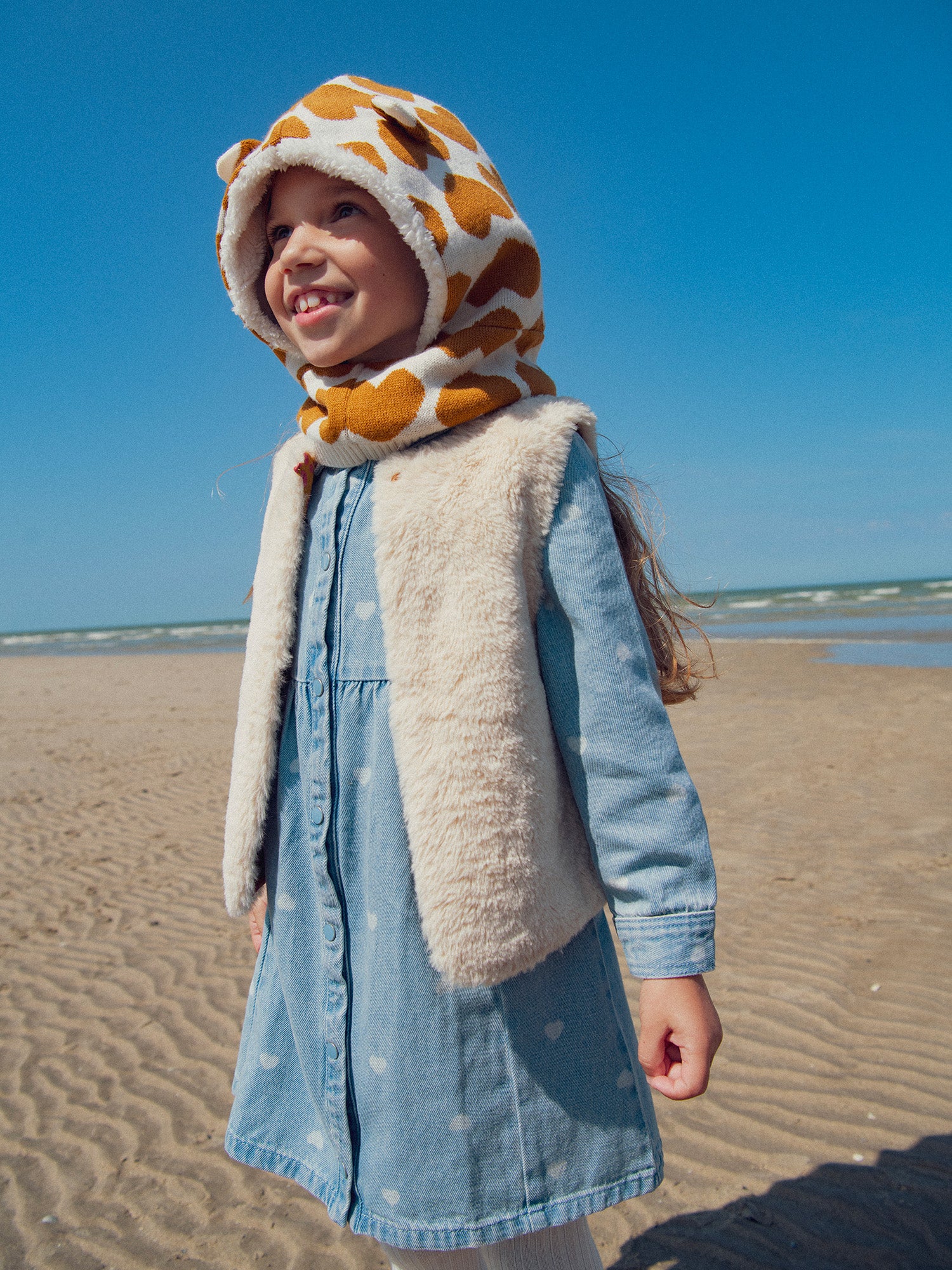Cagoule imprimée cœur pour fille - Image 2