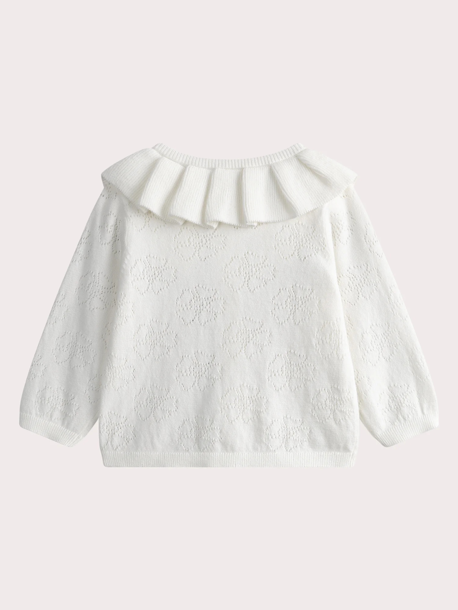 Cardigan blanc cassé pour bébé fille - Image 3