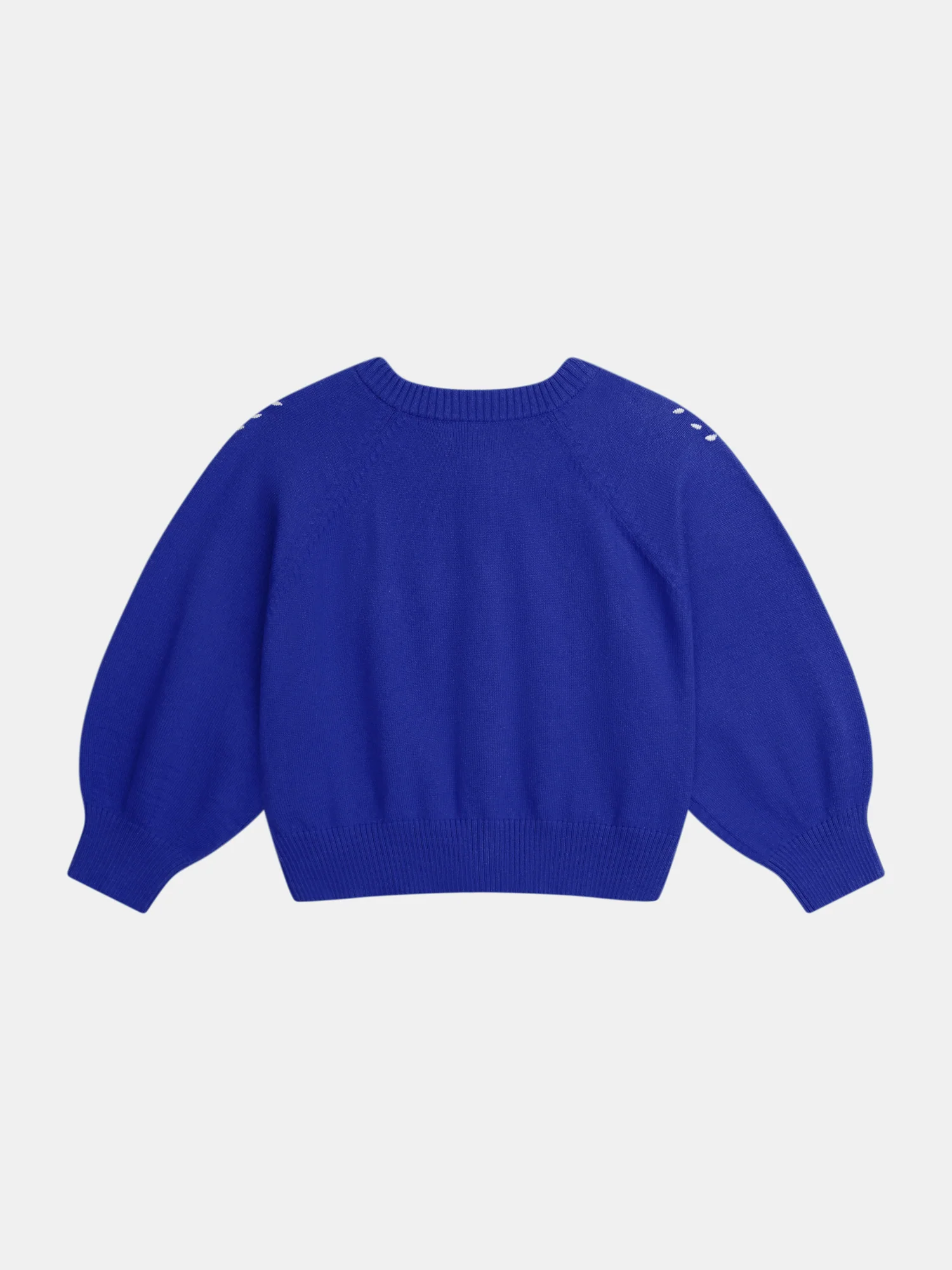 Cardigan bleu à broderie fleurs pour fille - Image 6