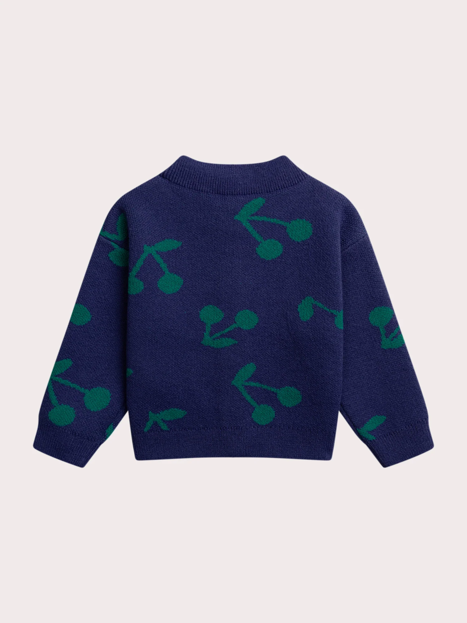 Cardigan bleu foncé imprimé fille - Image 3