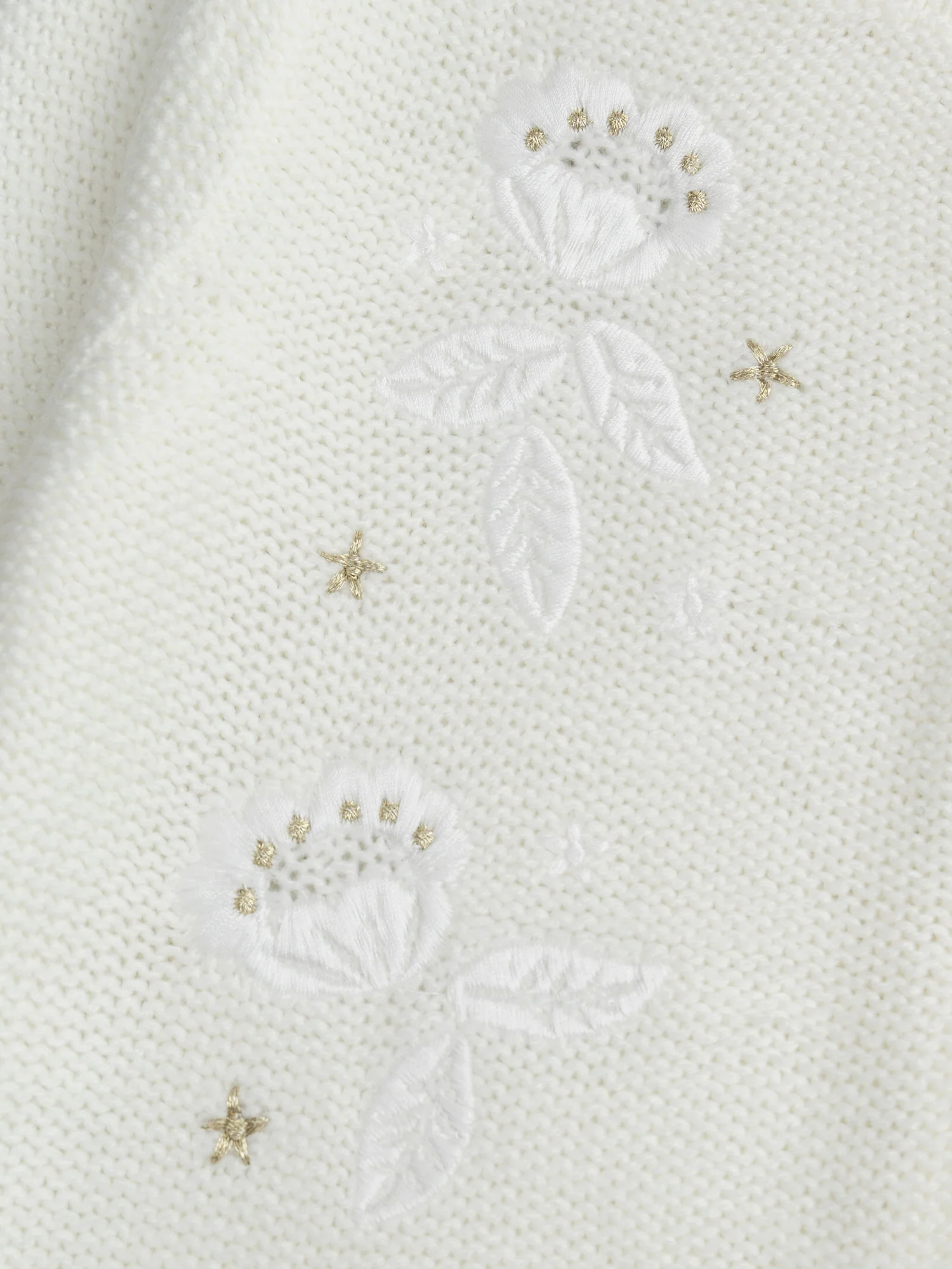 Cardigan écru à broderies pour fille - Image 2