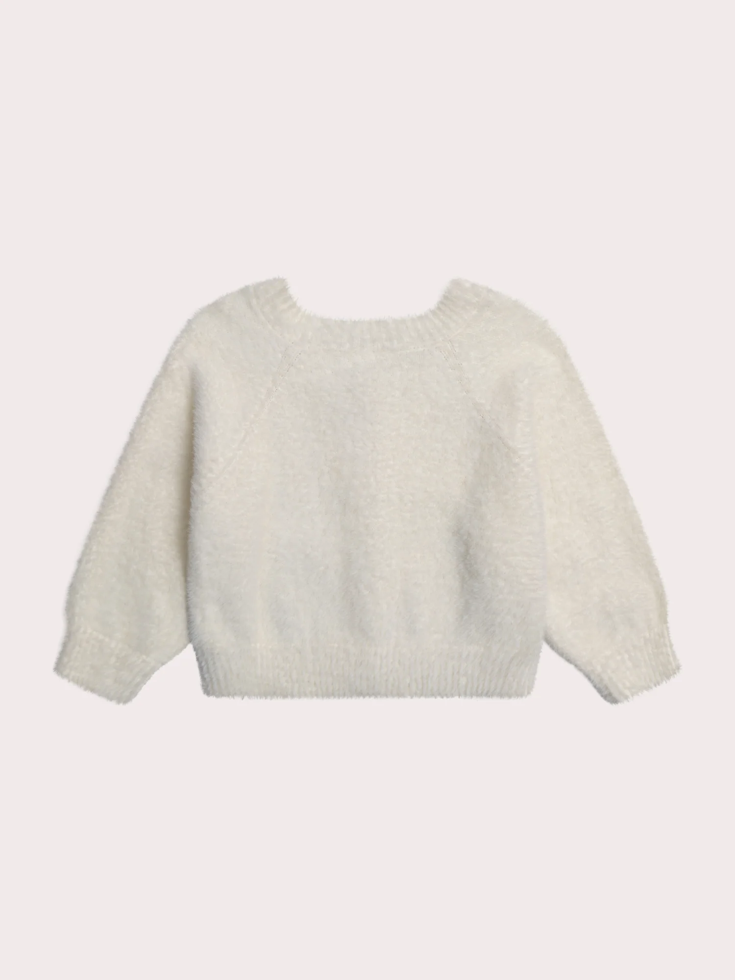 Cardigan écru en maille plume - Image 3