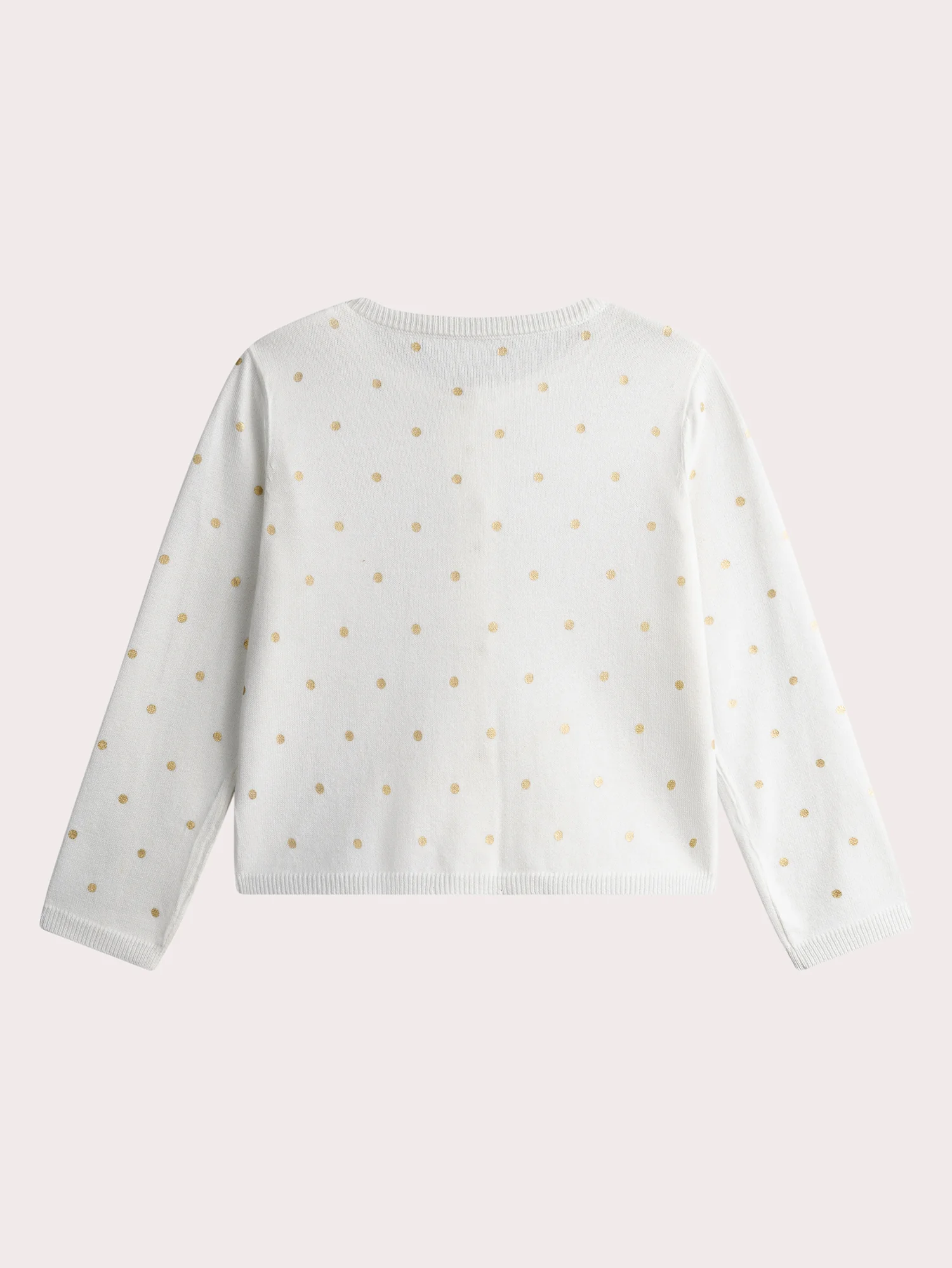 Cardigan écru imprimé à pois - Image 3