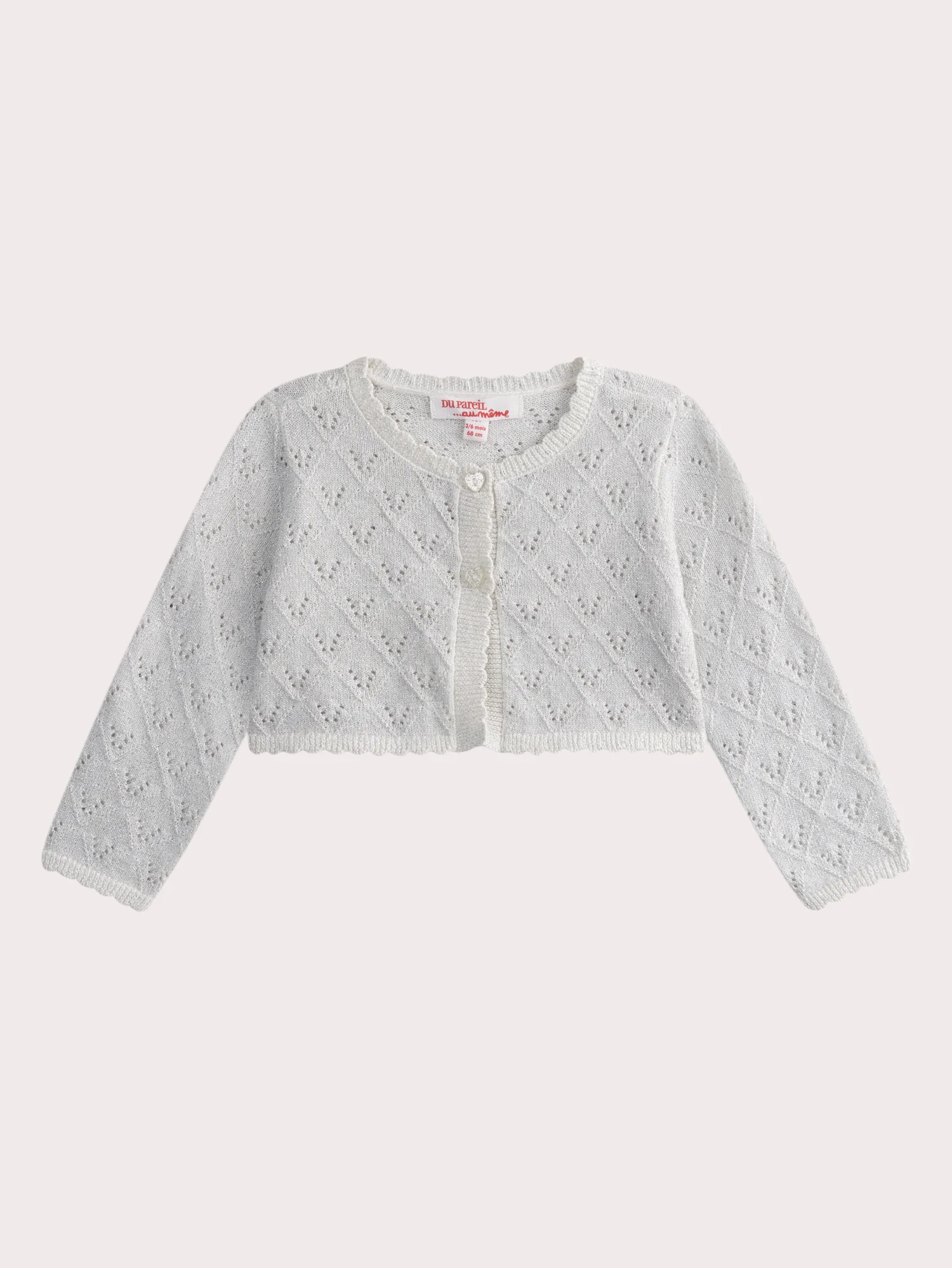 Cardigan écru pour bébé fille