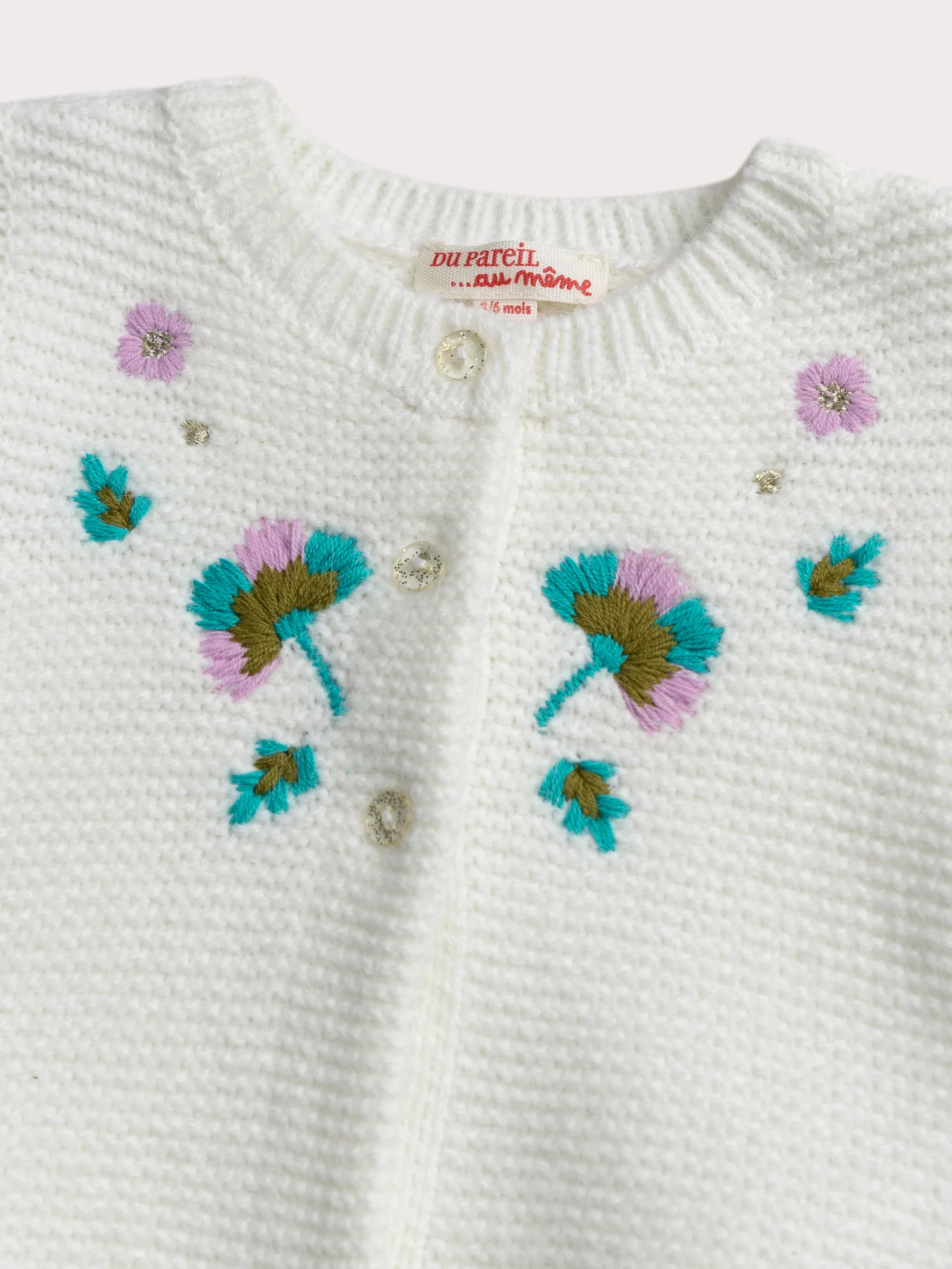 Cardigan Ecru pour bébé fille - Image 3