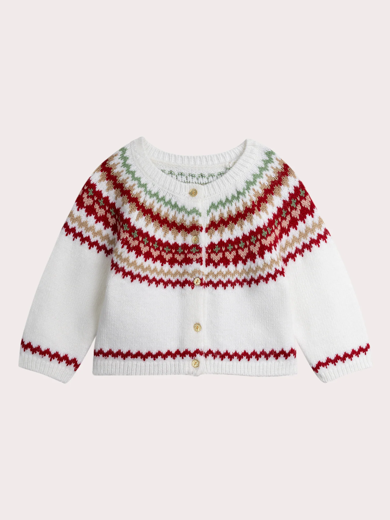 Cardigan en intarsia pour bébé fille