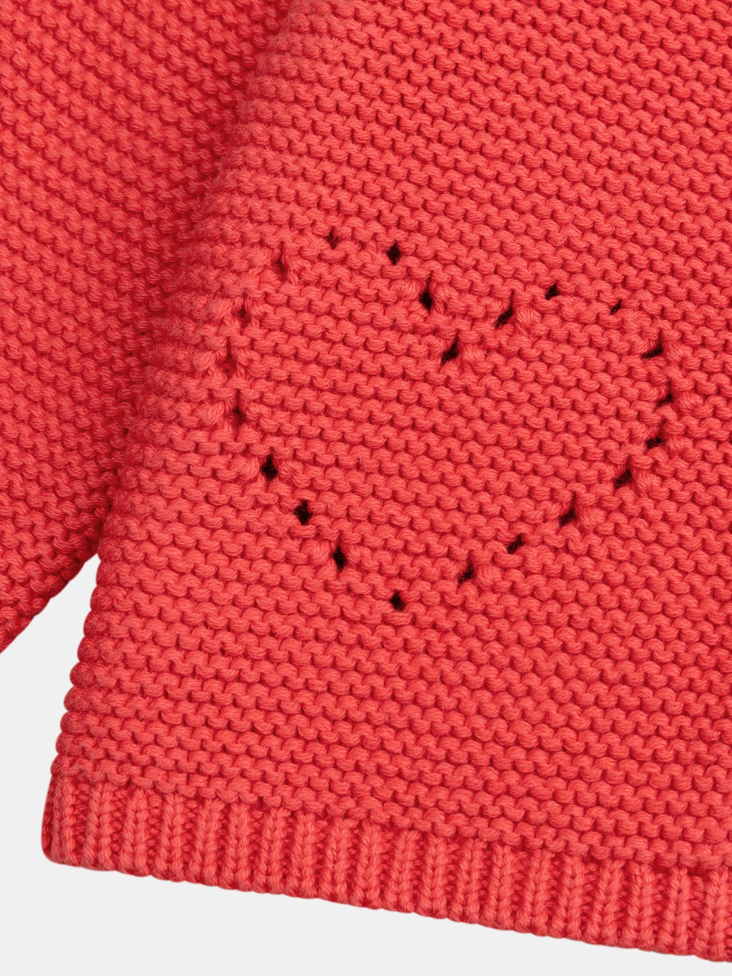 Cardigan en tricot pastèque avec poches cœur pour bébé fille - Image 4