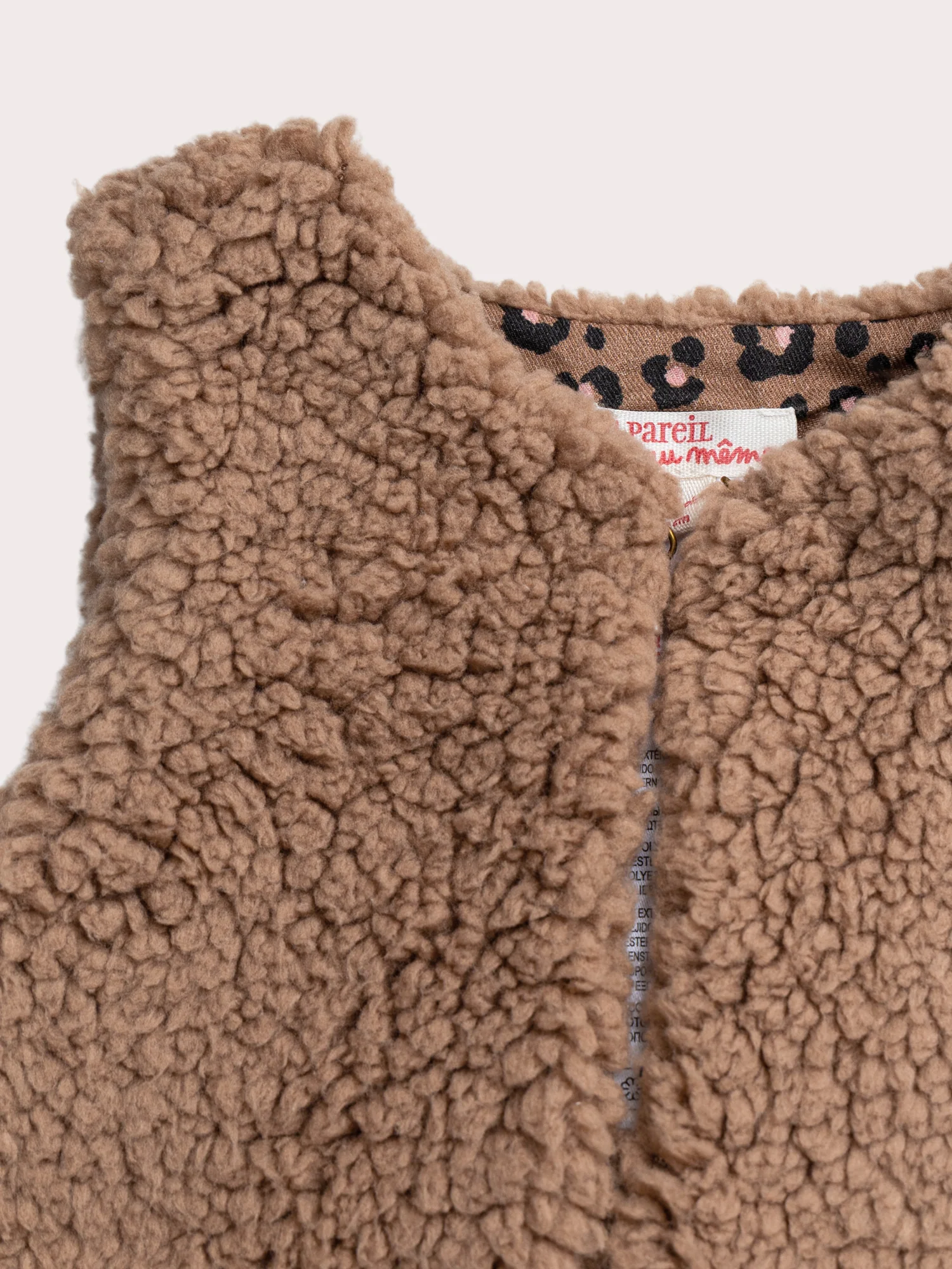 Cardigan léopard réversible pour bébé fille - Image 3