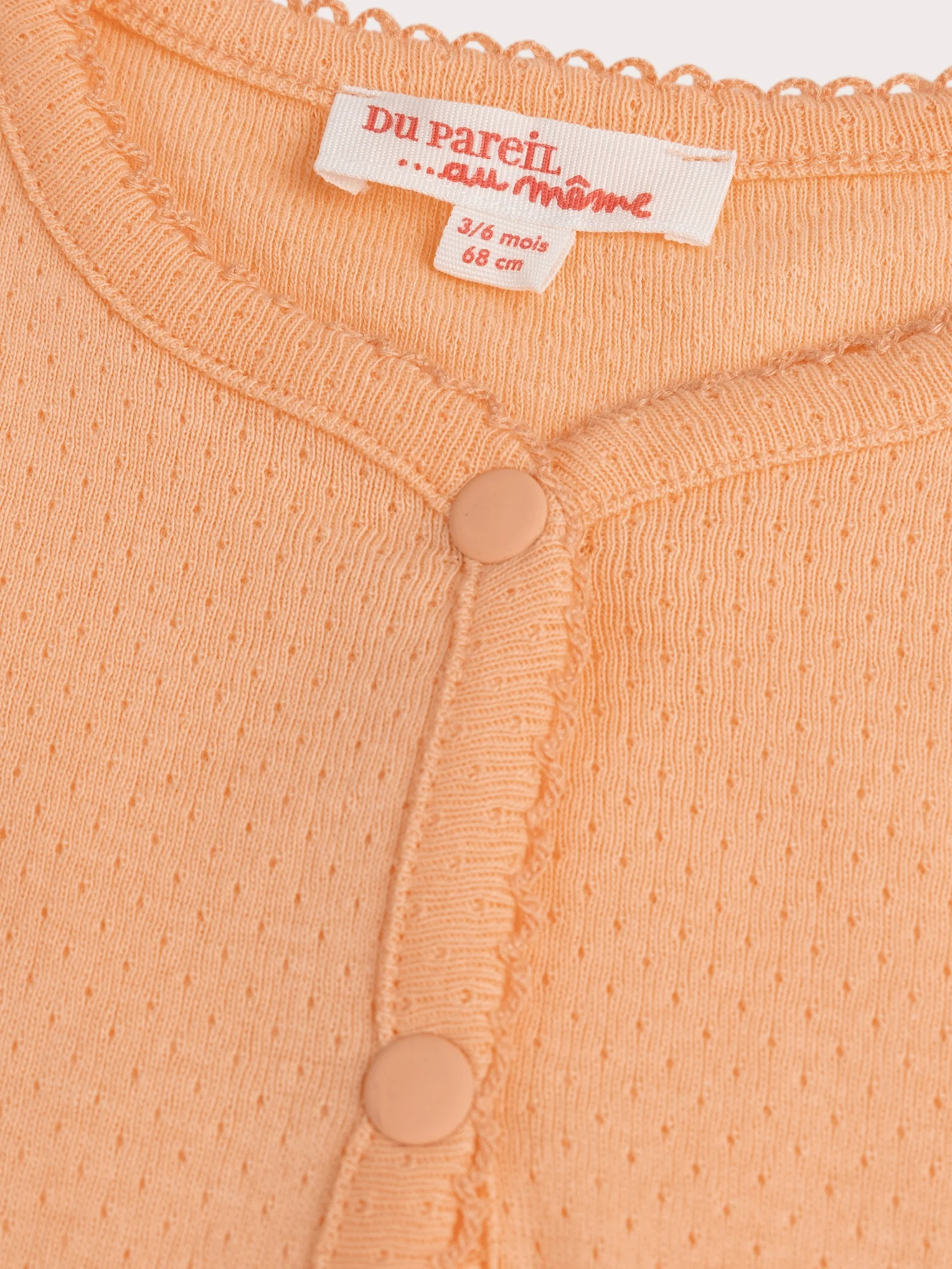 Cardigan peche pour bébé fille - Image 2