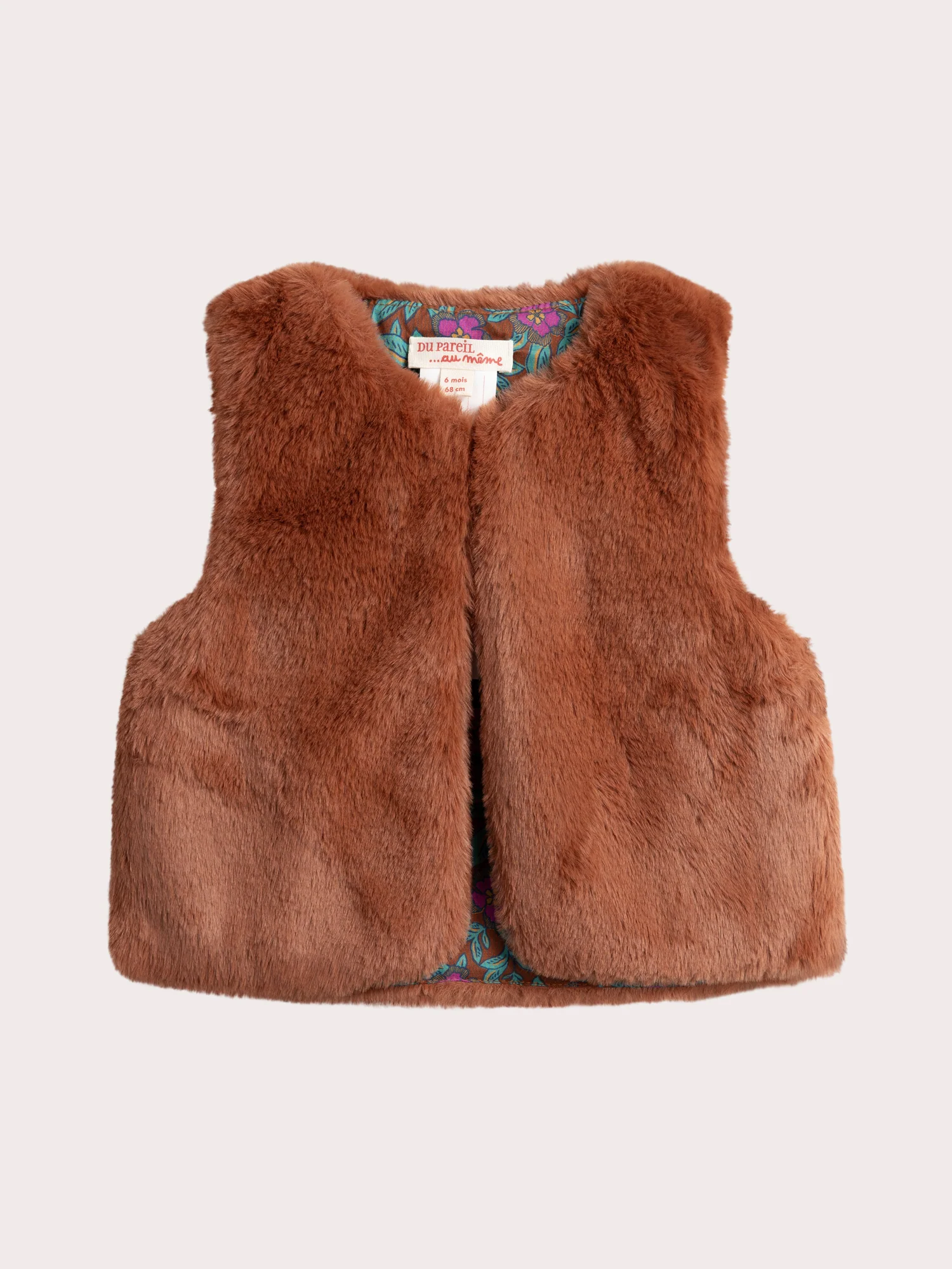 Cardigan révérsible sans manches pour bébé fille