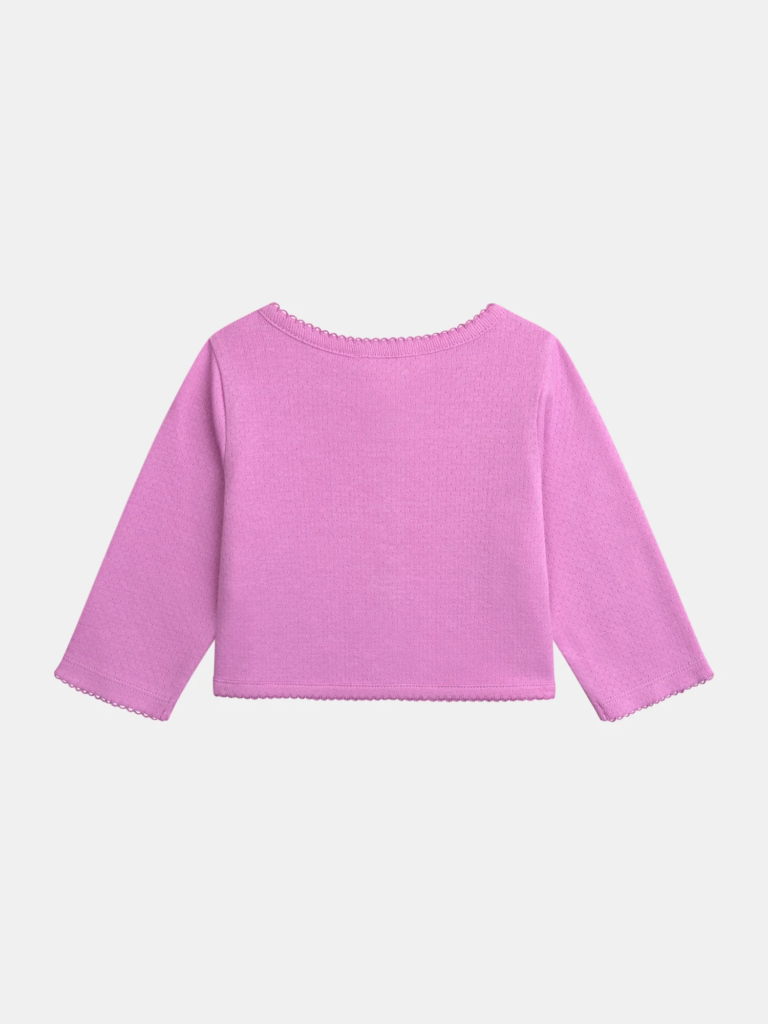 Cardigan rose trémière pour bébé fille - Image 3