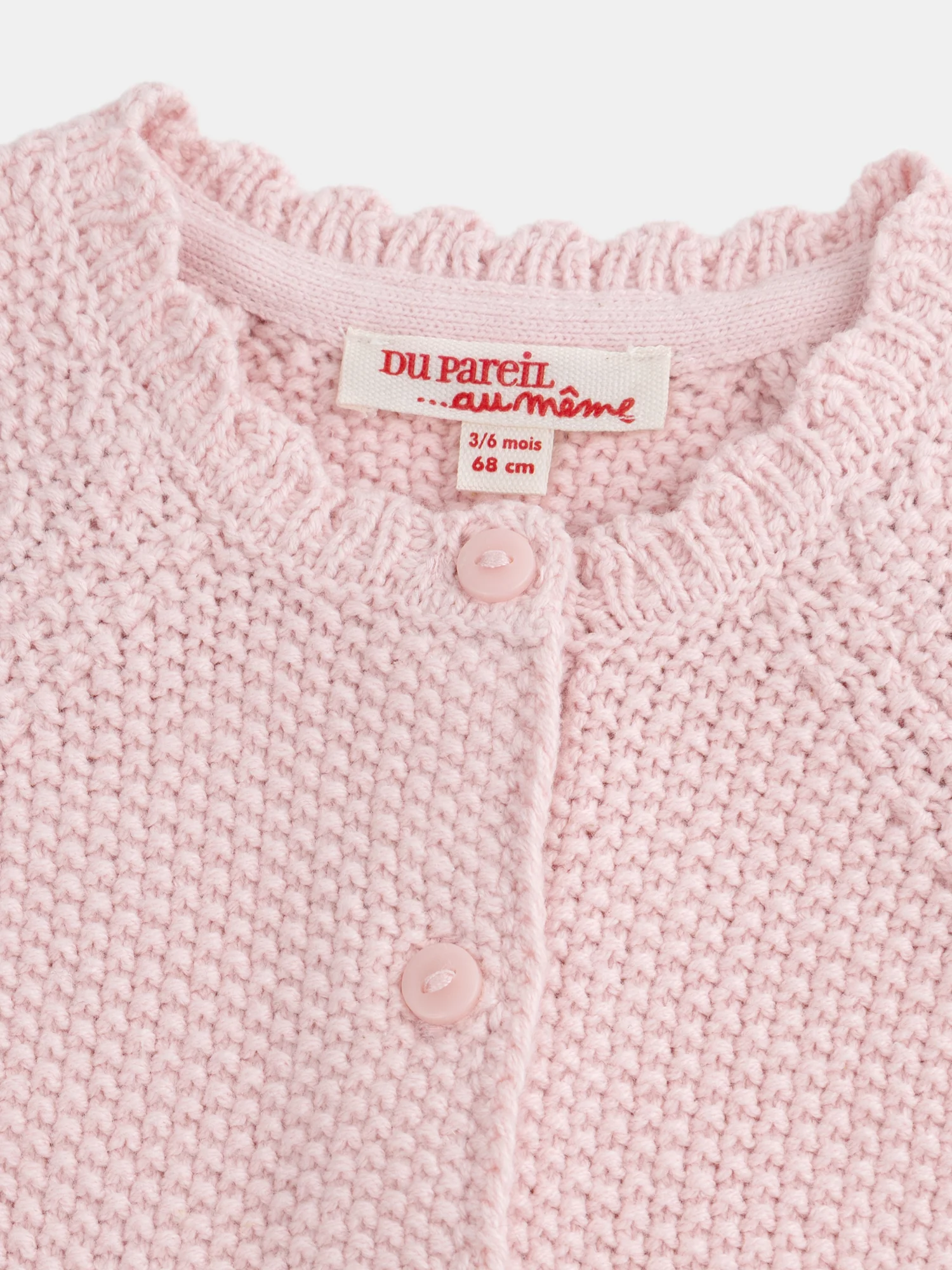 Cardigan en maille rose "RAINBOW" pour bébé fille - Image 2