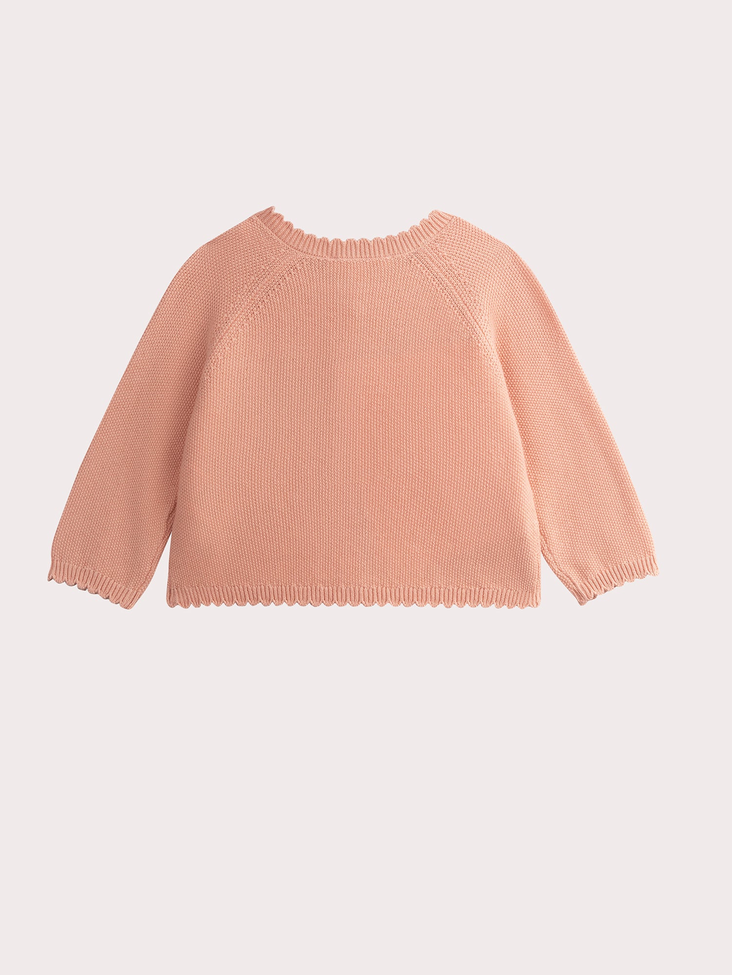 Cardigan rose brodé pour bébé fille - Image 4