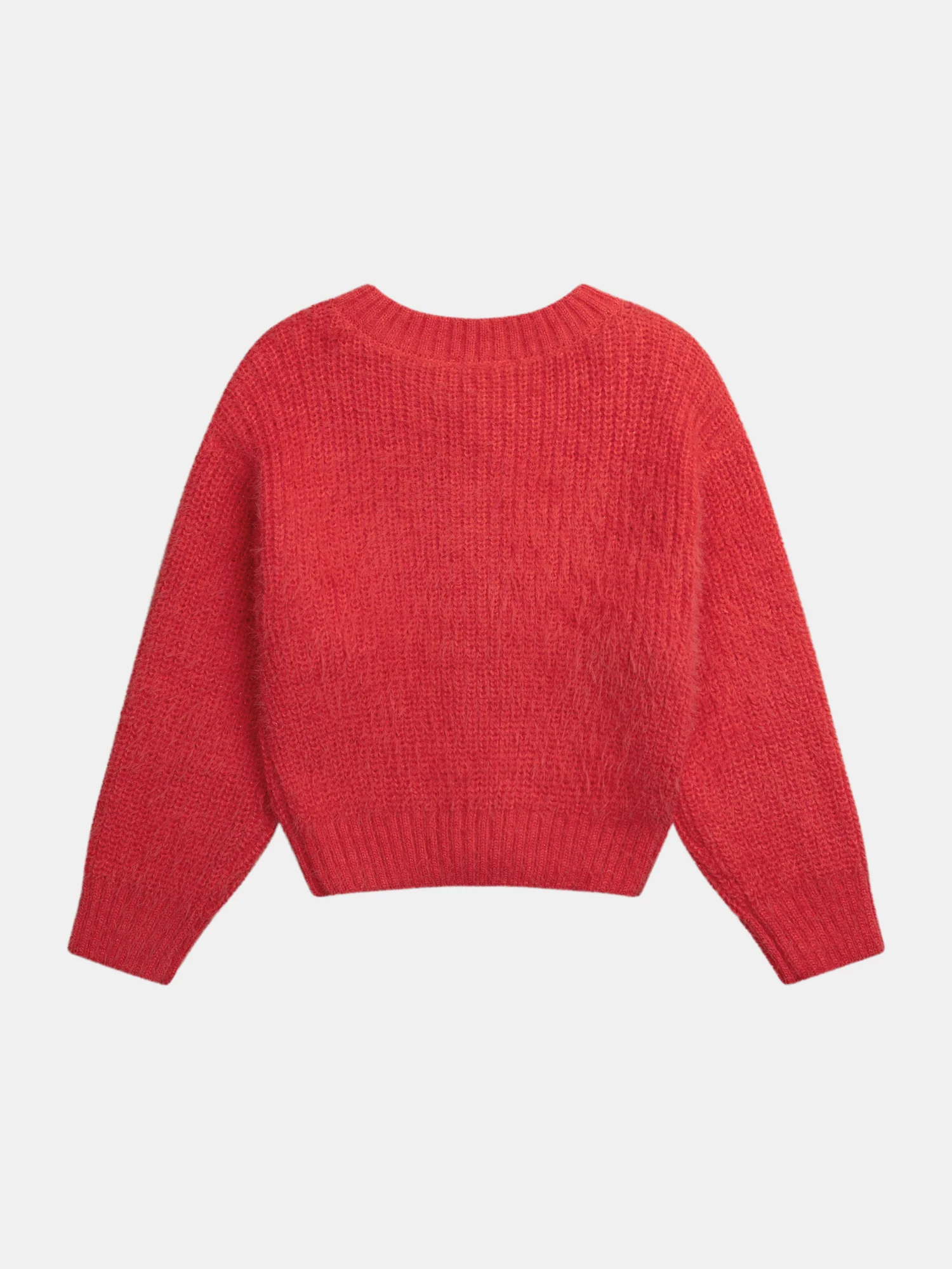 Cardigan rouge boutons cœur pour fille - Image 6