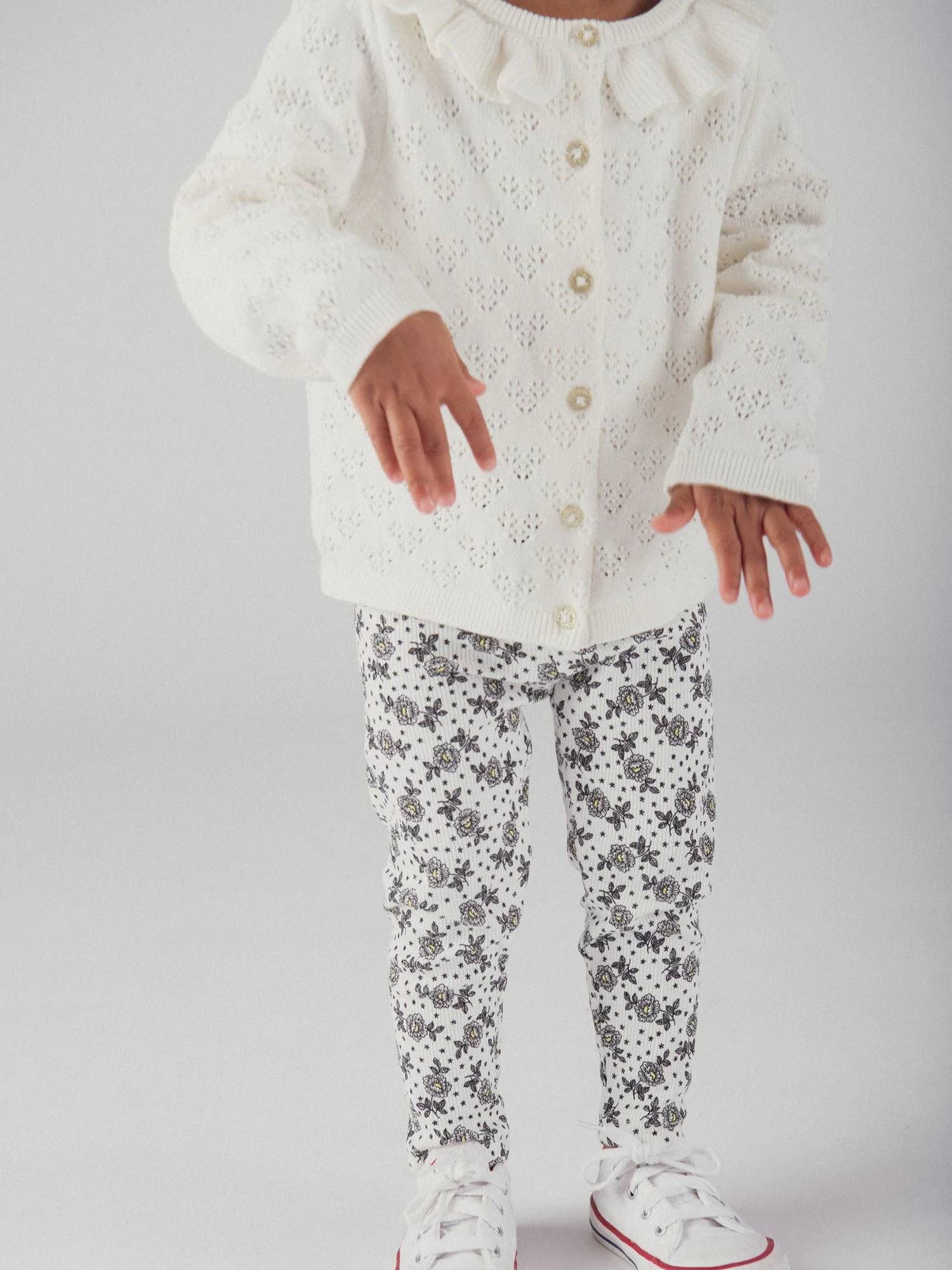 Cardigan Vanille à col volant pour bébé fille - Image 3
