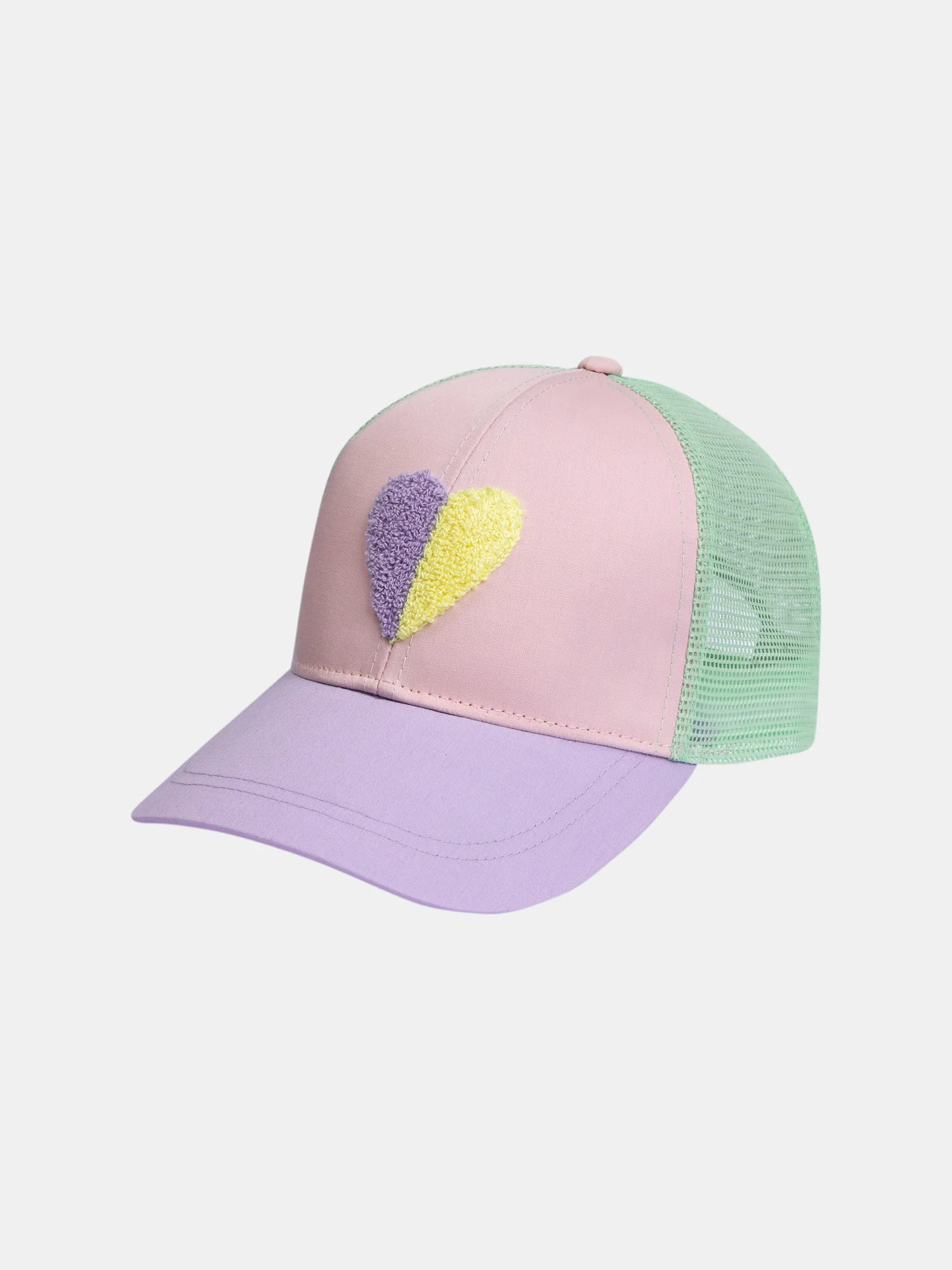Casquette color block avec coeur pour fille - Image 2