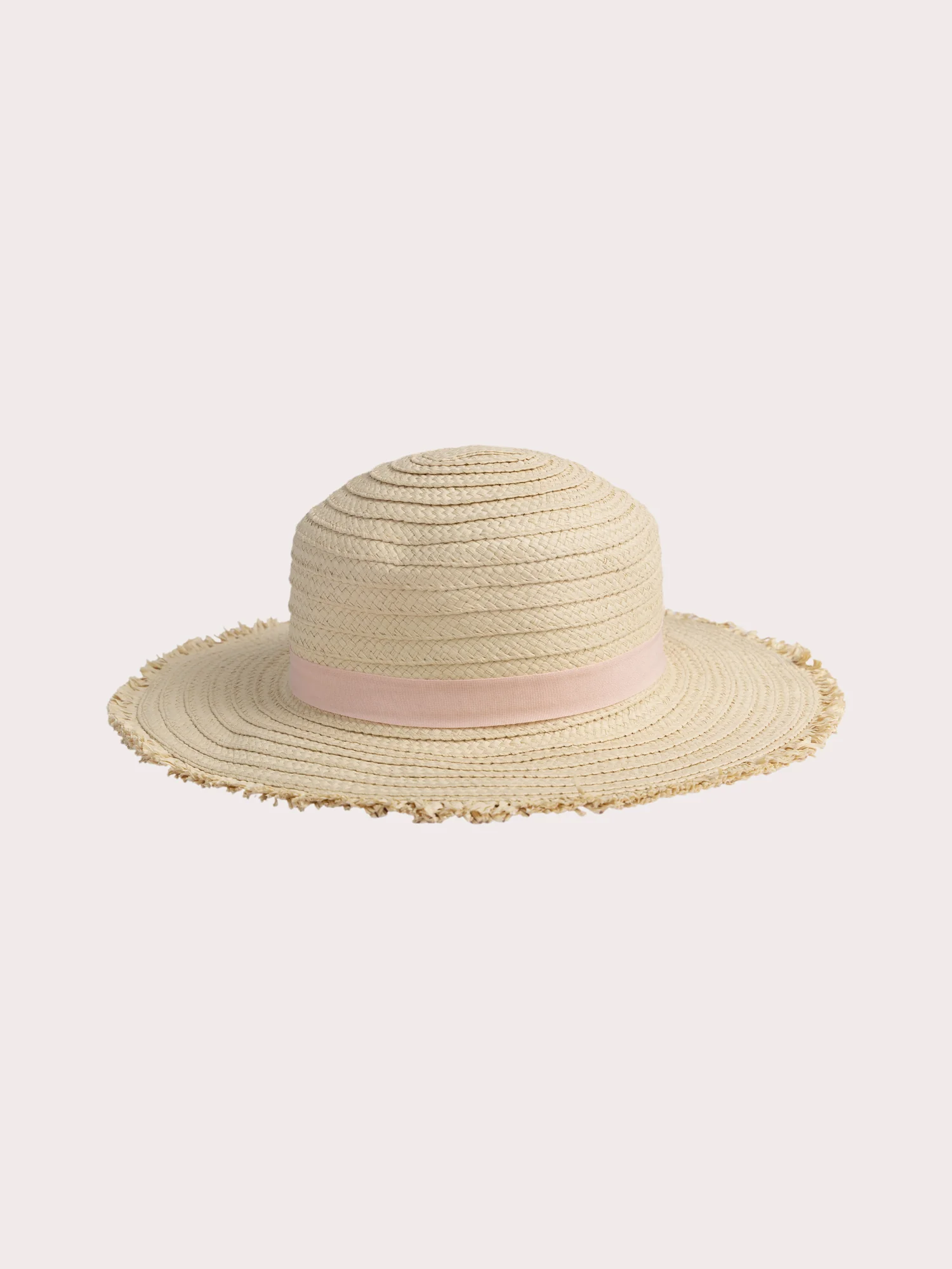 Chapeau de paille à nœud pour fille