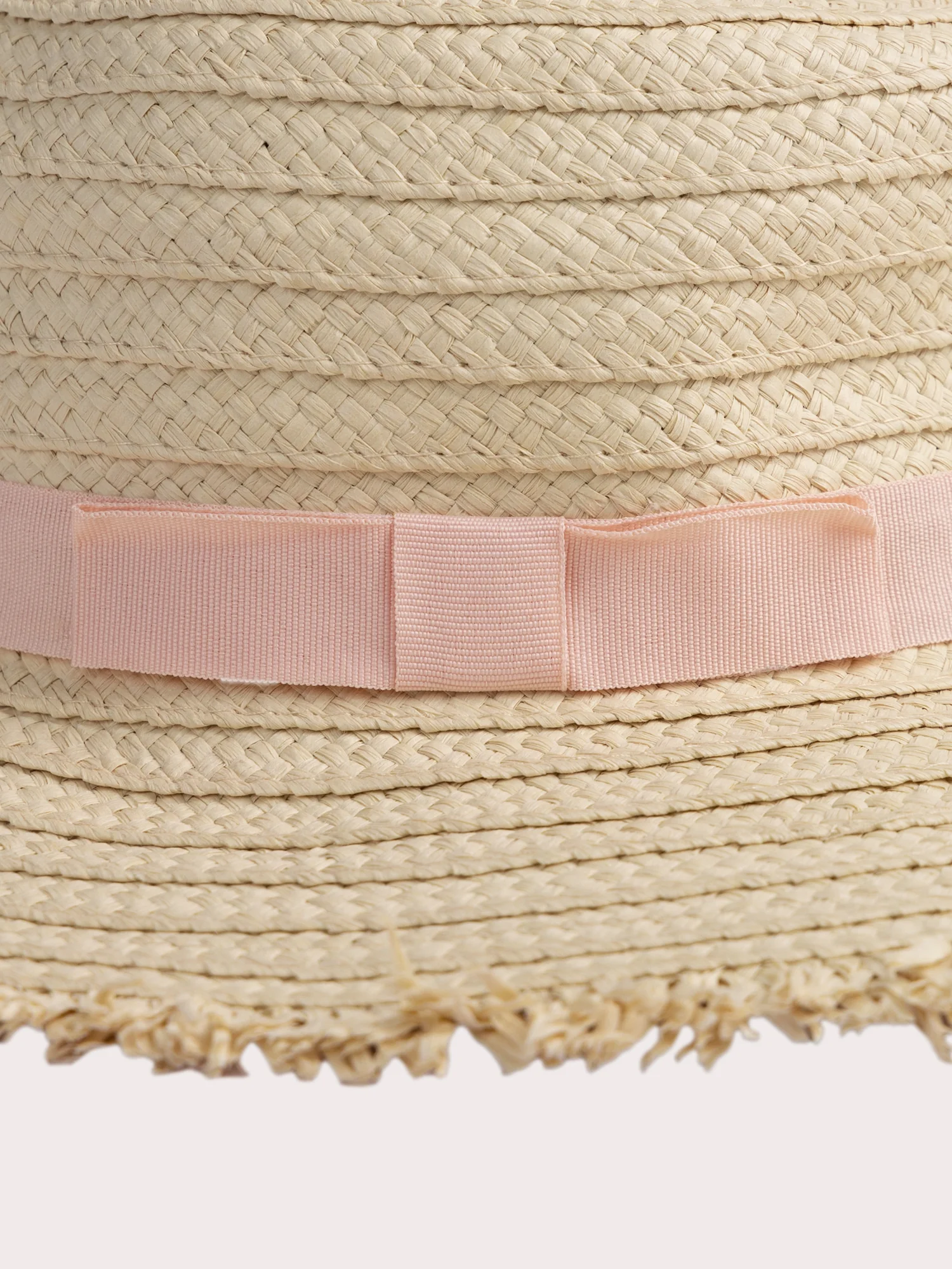 Chapeau de paille à nœud pour fille - Image 3