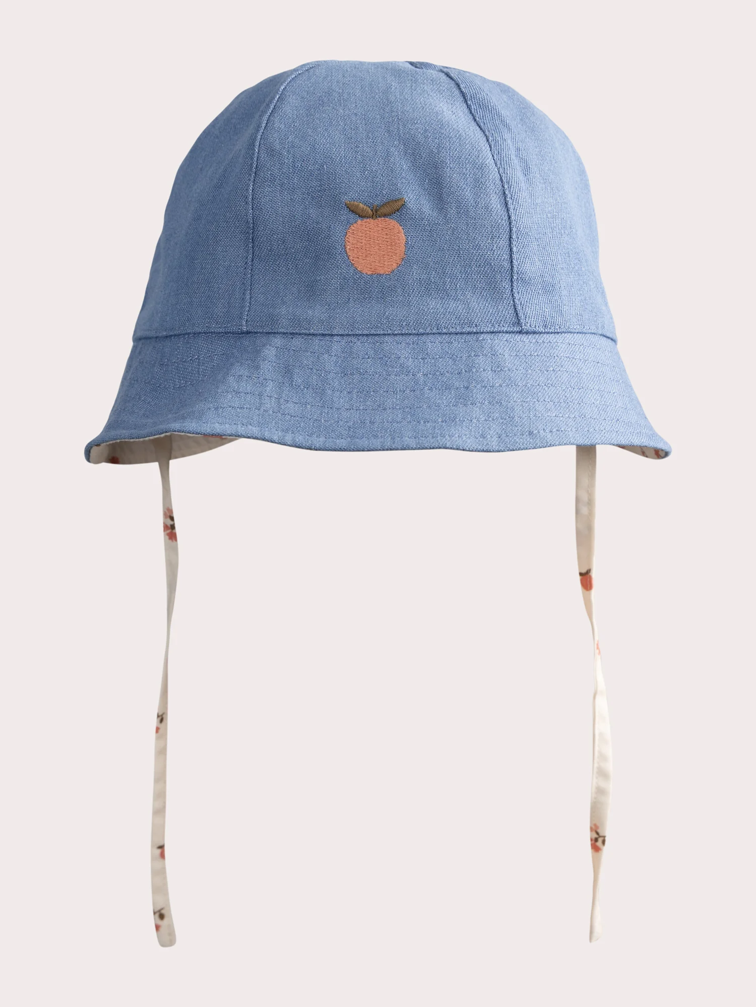 Chapeau denim réversible bébé fille